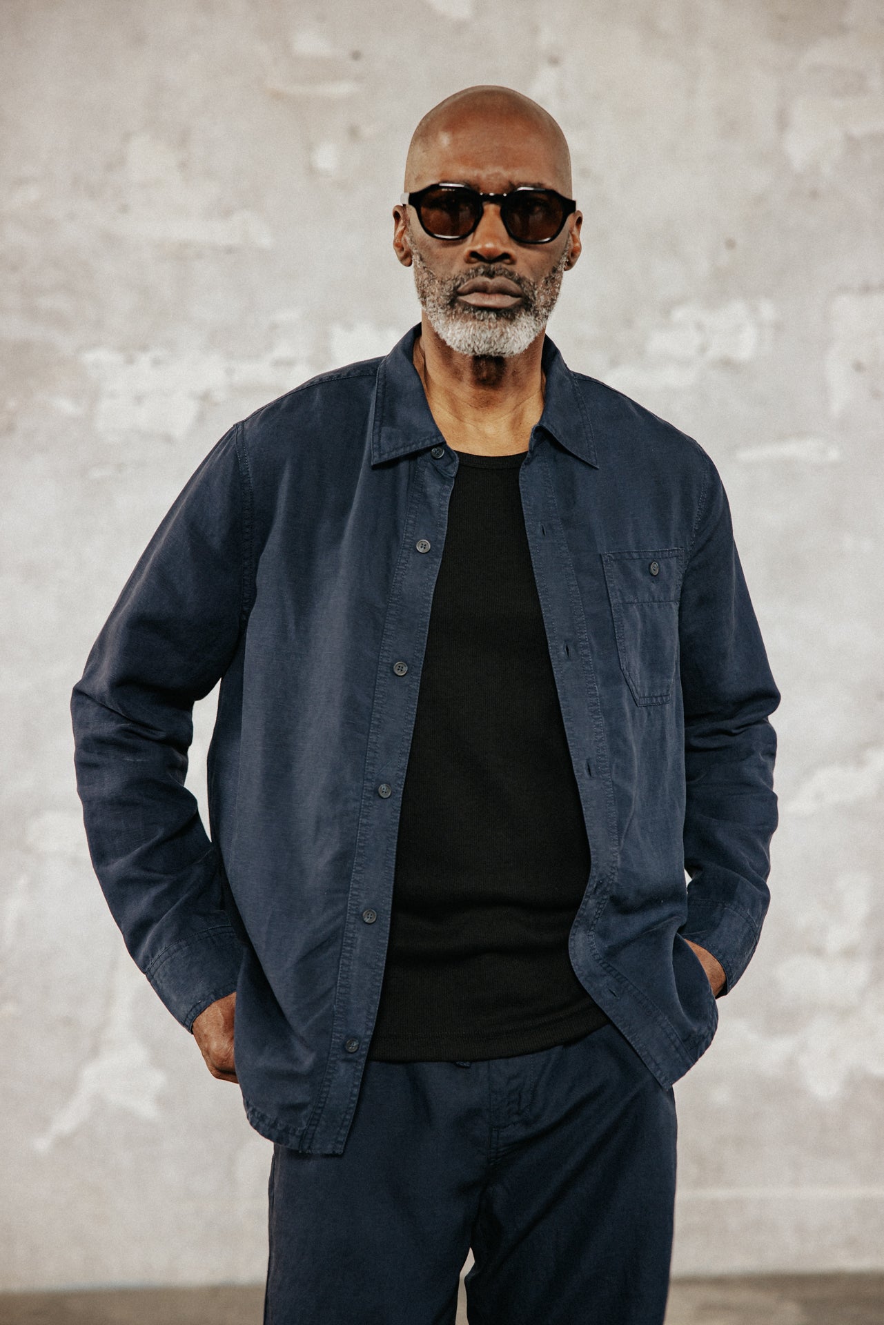 

Straight overshirt Men Bolton Somero navy | Freeman T. Porter