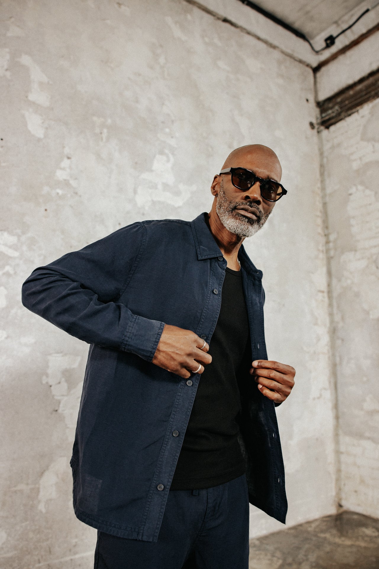 

Straight overshirt Men Bolton Somero navy | Freeman T. Porter