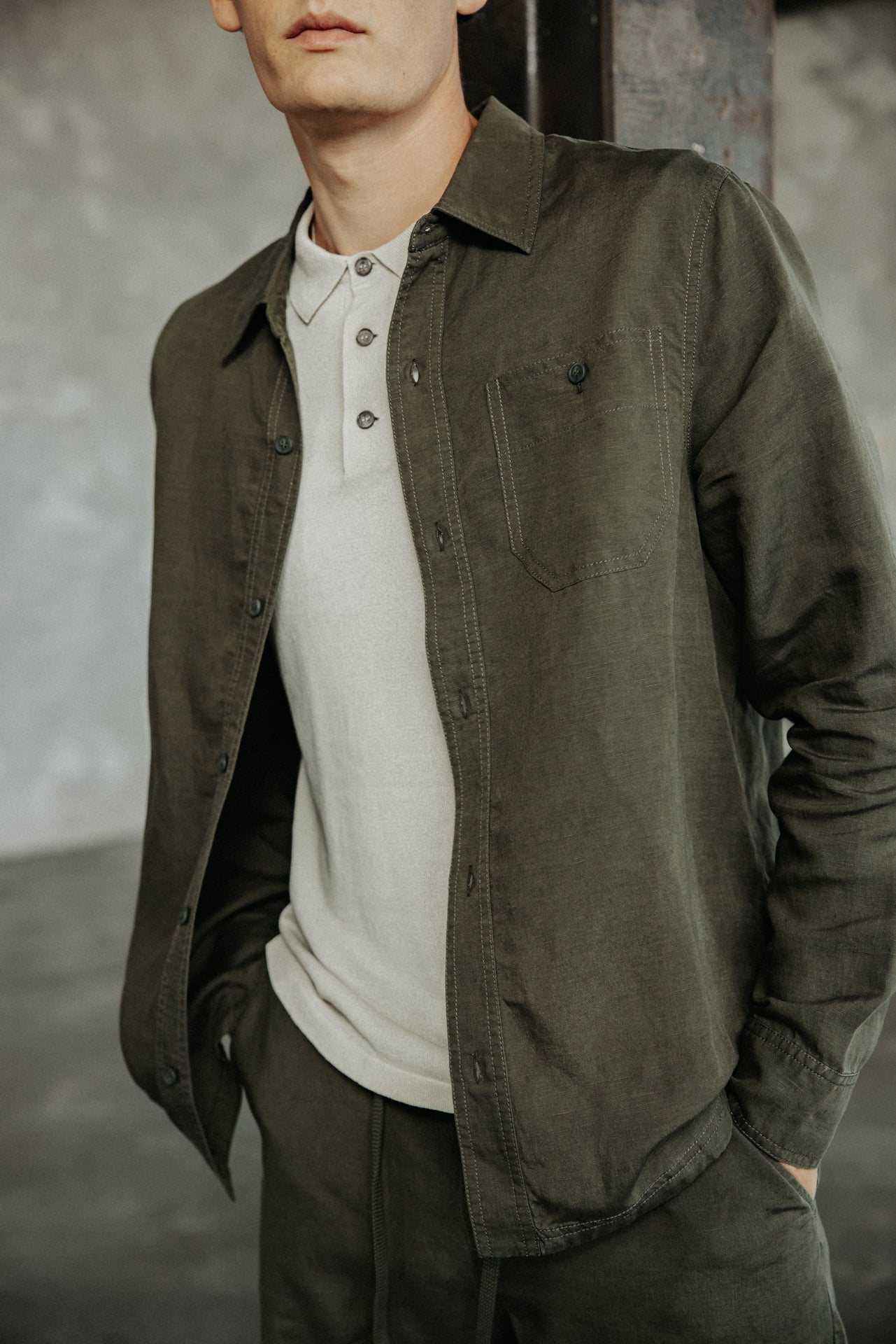 

Straight overshirt Men Bolton Somero khaki | Freeman T. Porter