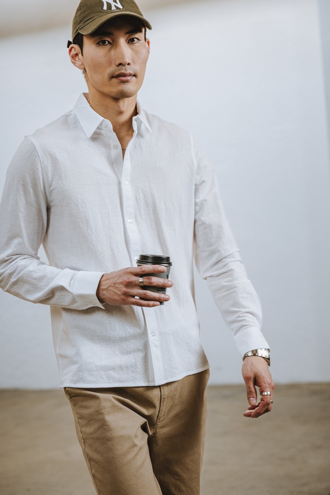 

Chemise ajustée Homme Yoris Maille bright white | Freeman T. Porter