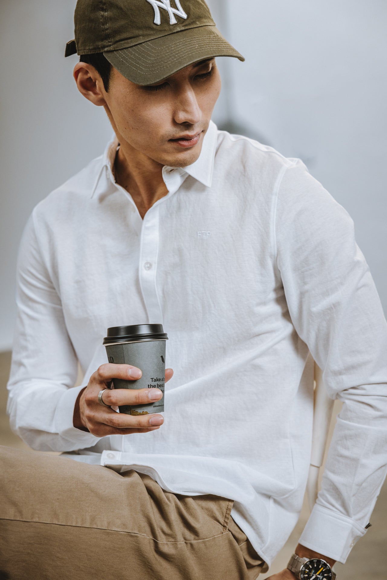 

Chemise ajustée Homme Yoris Maille bright white | Freeman T. Porter