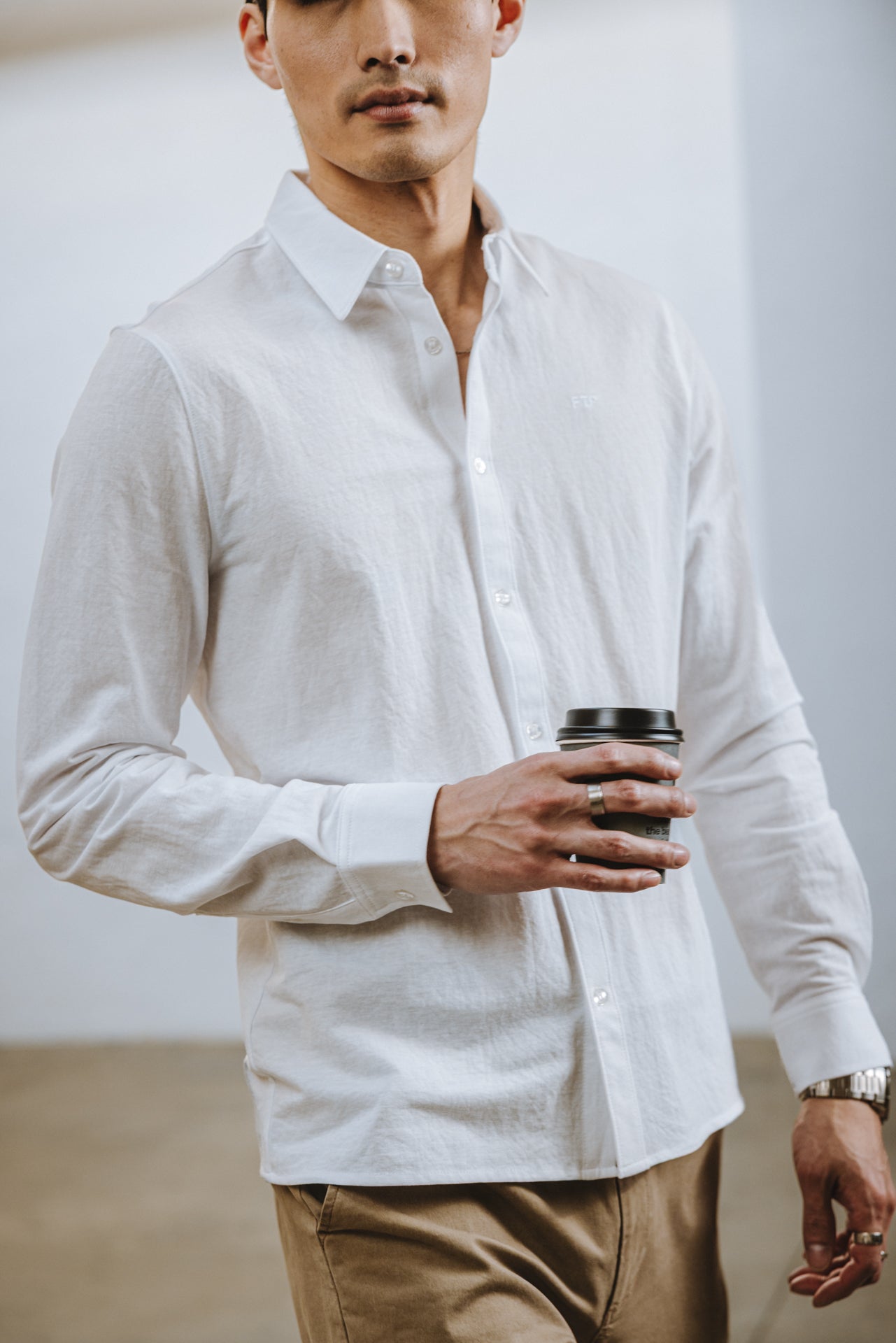 

Chemise ajustée Homme Yoris Maille bright white | Freeman T. Porter