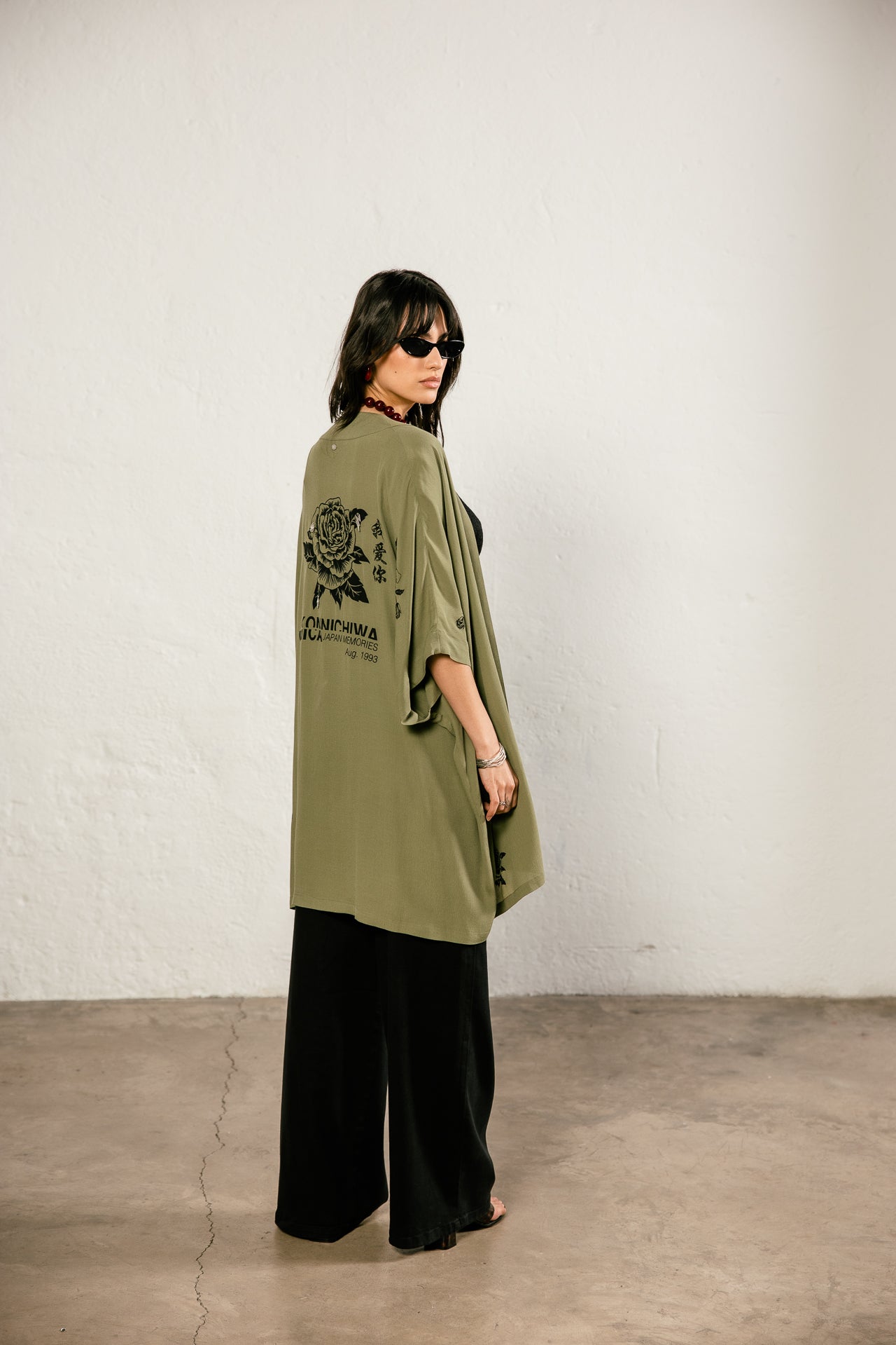 

Kimono à motifs Femme Kanna Rose loden green | Freeman T. Porter