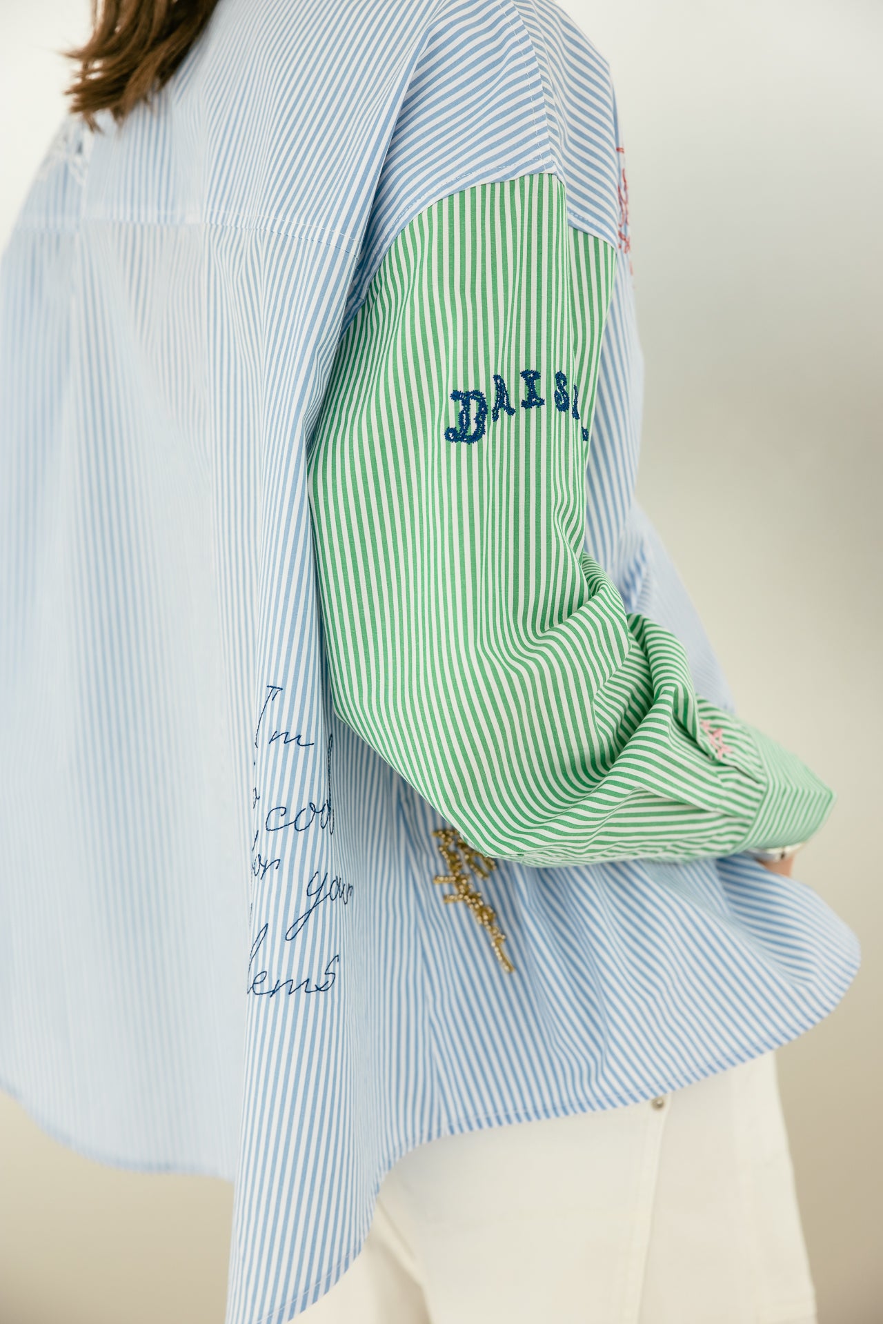 

Chemise large rayée brodée Femme Cholina Vibe seaside | Freeman T. Porter