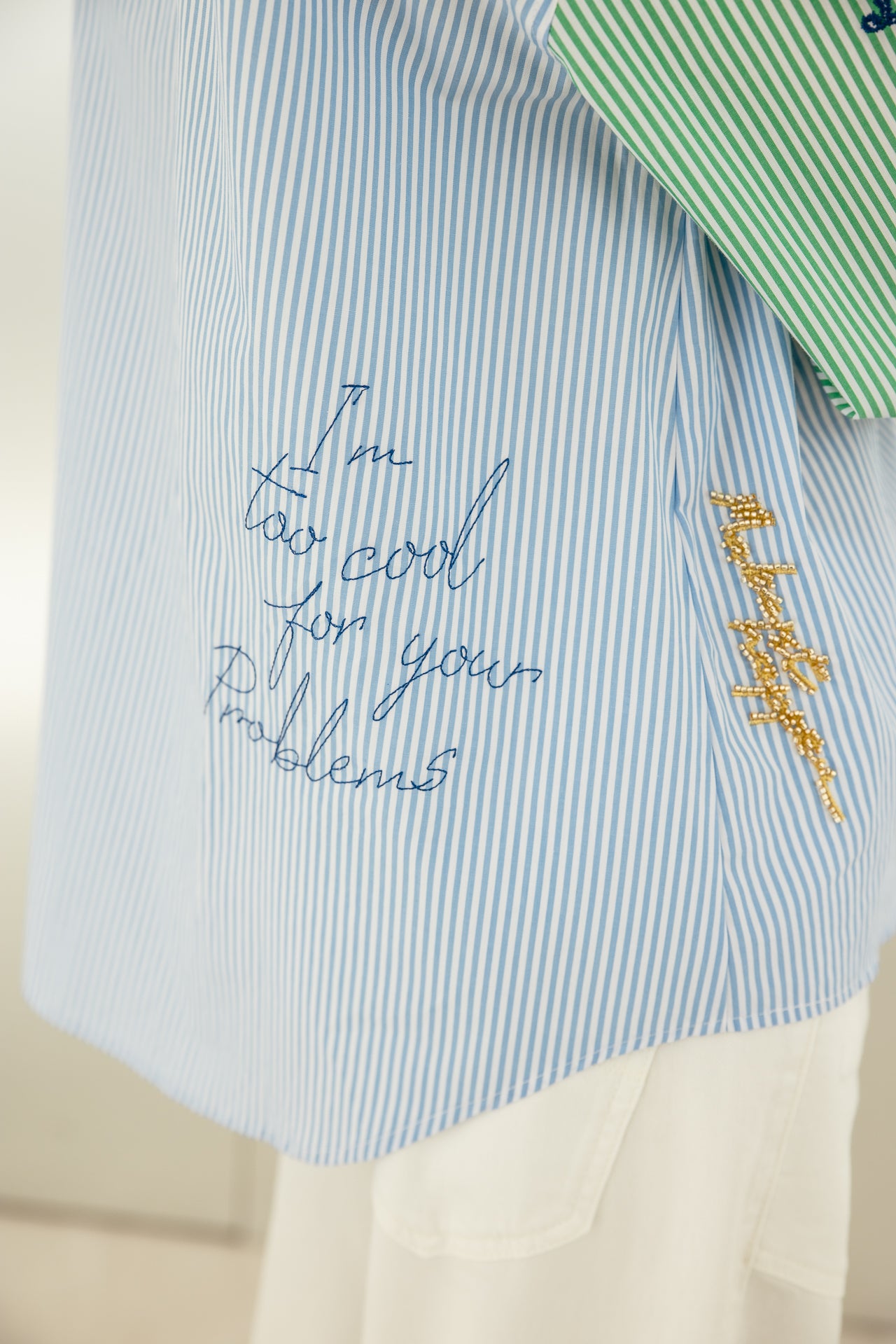 

Chemise large rayée brodée Femme Cholina Vibe seaside | Freeman T. Porter