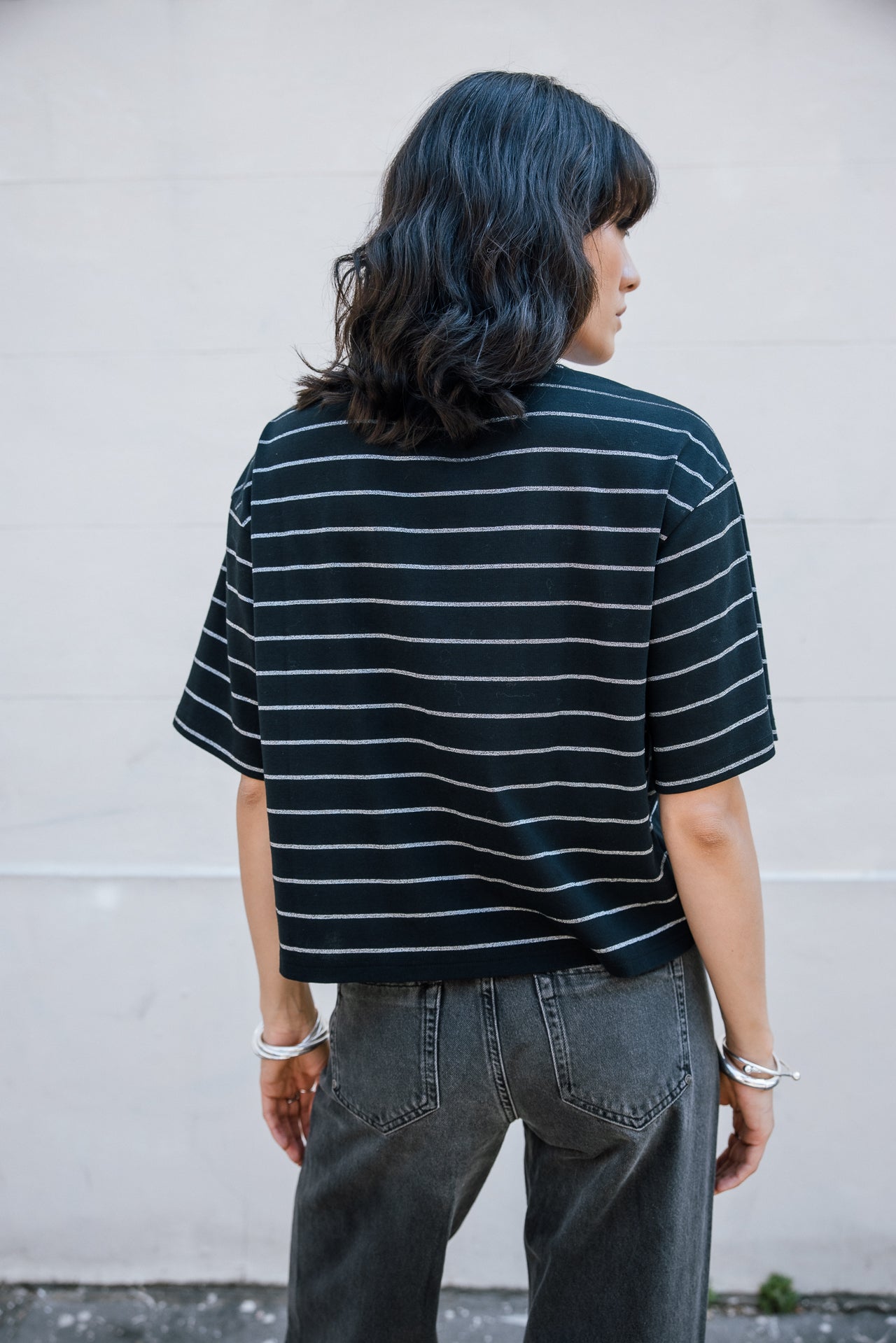 

T-shirt rayé avec bijoux Femme Tacy Sailor black | Freeman T. Porter