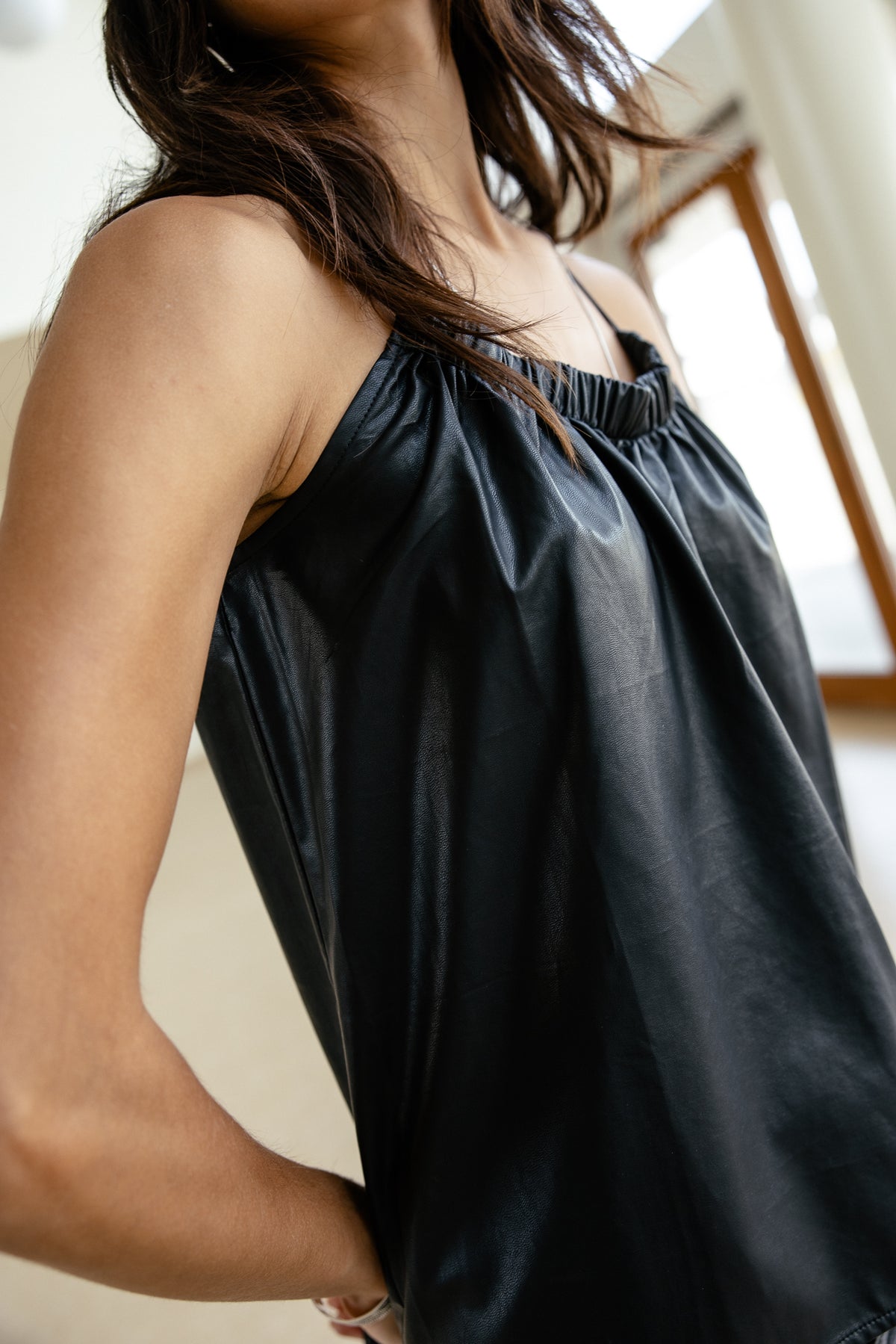 

Top de cetim Mulher Tipie Biker black | Freeman T. Porter