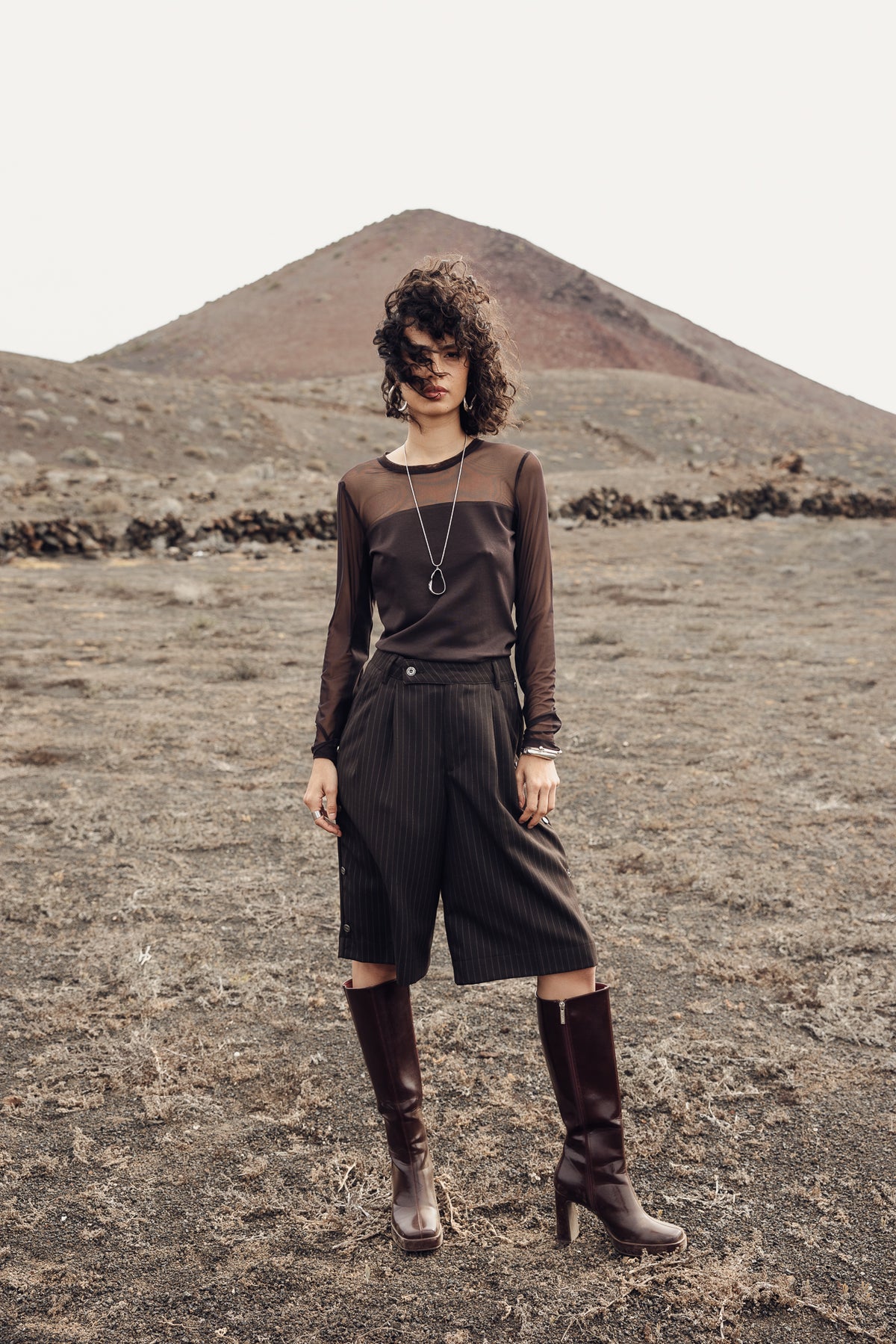 

T-shirt avec jeux de transparence Femme Timene Plain chocolate torte | Freeman T. Porter