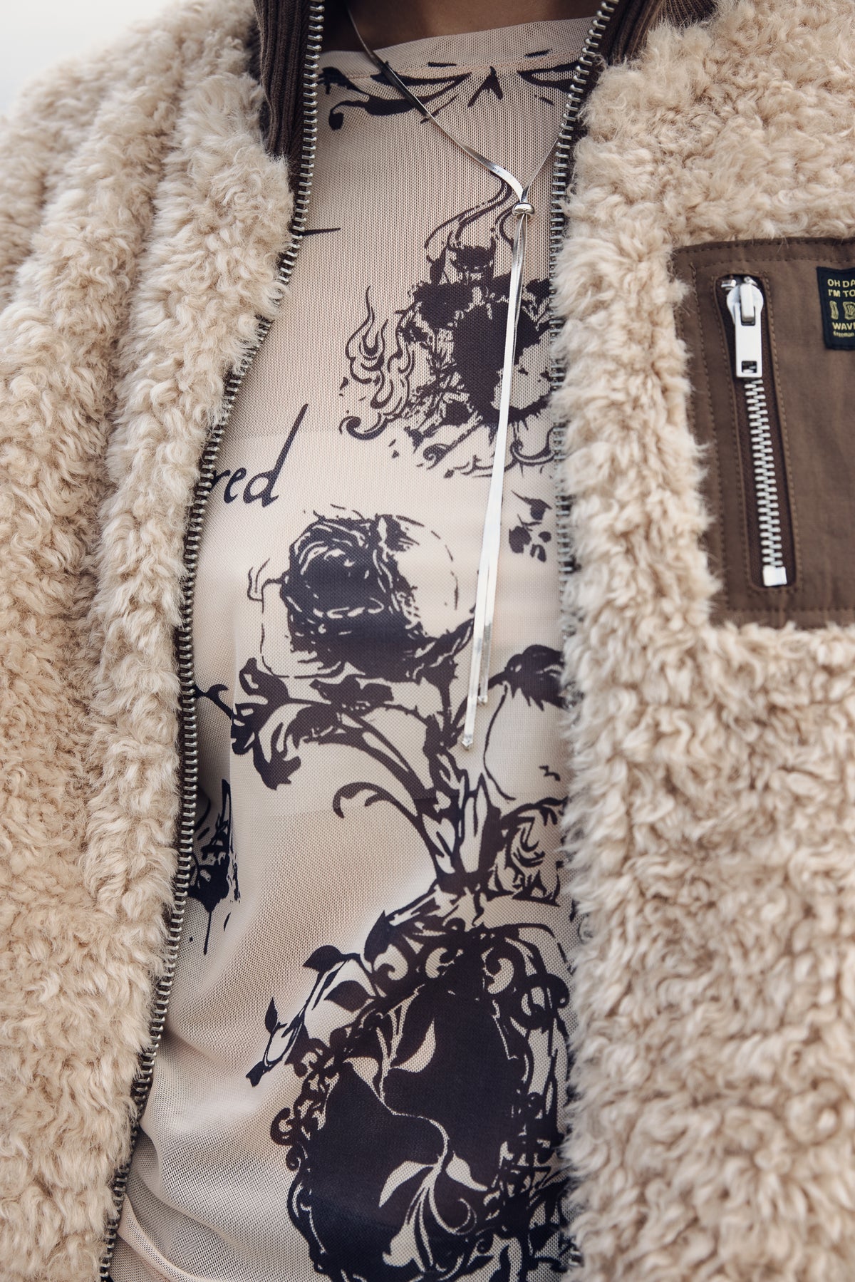 

Top en mesh imprimé Femme Taro Tattoo nude | Freeman T. Porter