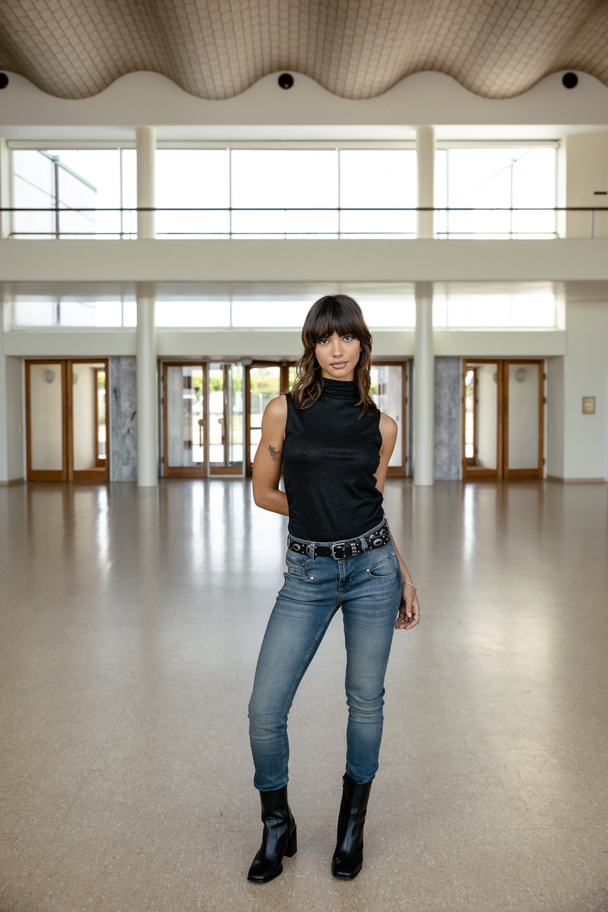 

Glitzerndes Top  Damen Teezy Star black | Freeman T. Porter