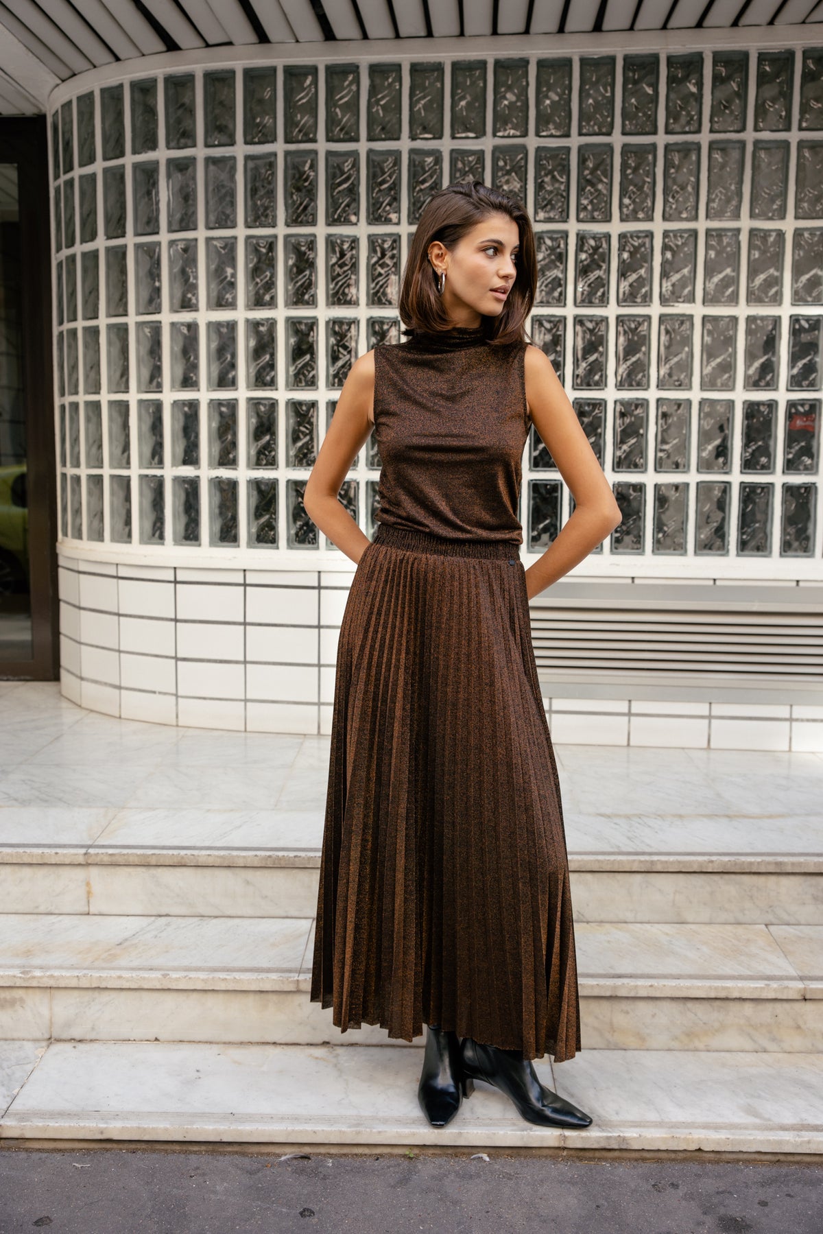 

Glitzerndes Top Damen Teezy Star copper | Freeman T. Porter