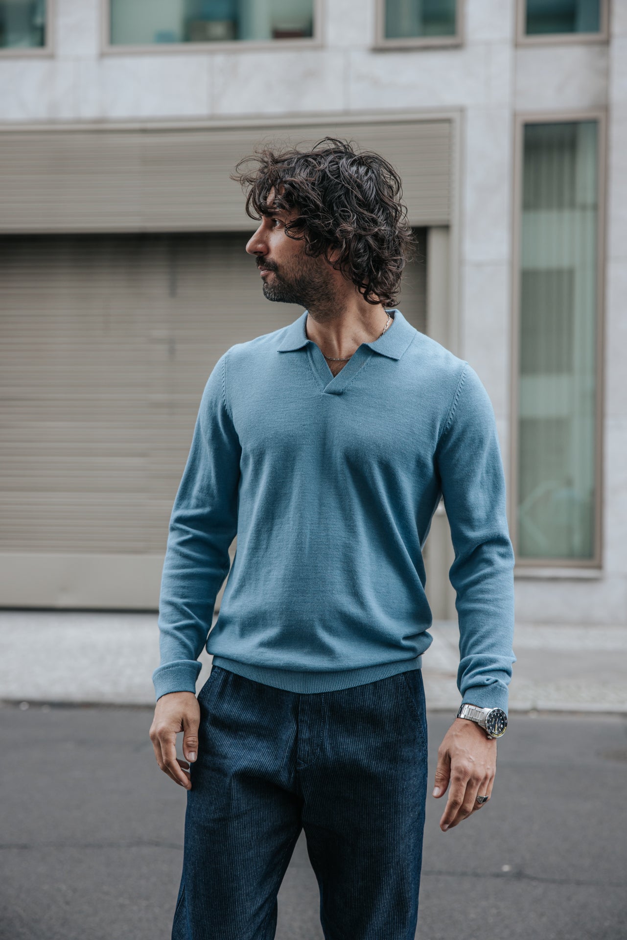 

Langarm-Polo Herren Jorge Hend windward blue | Freeman T. Porter