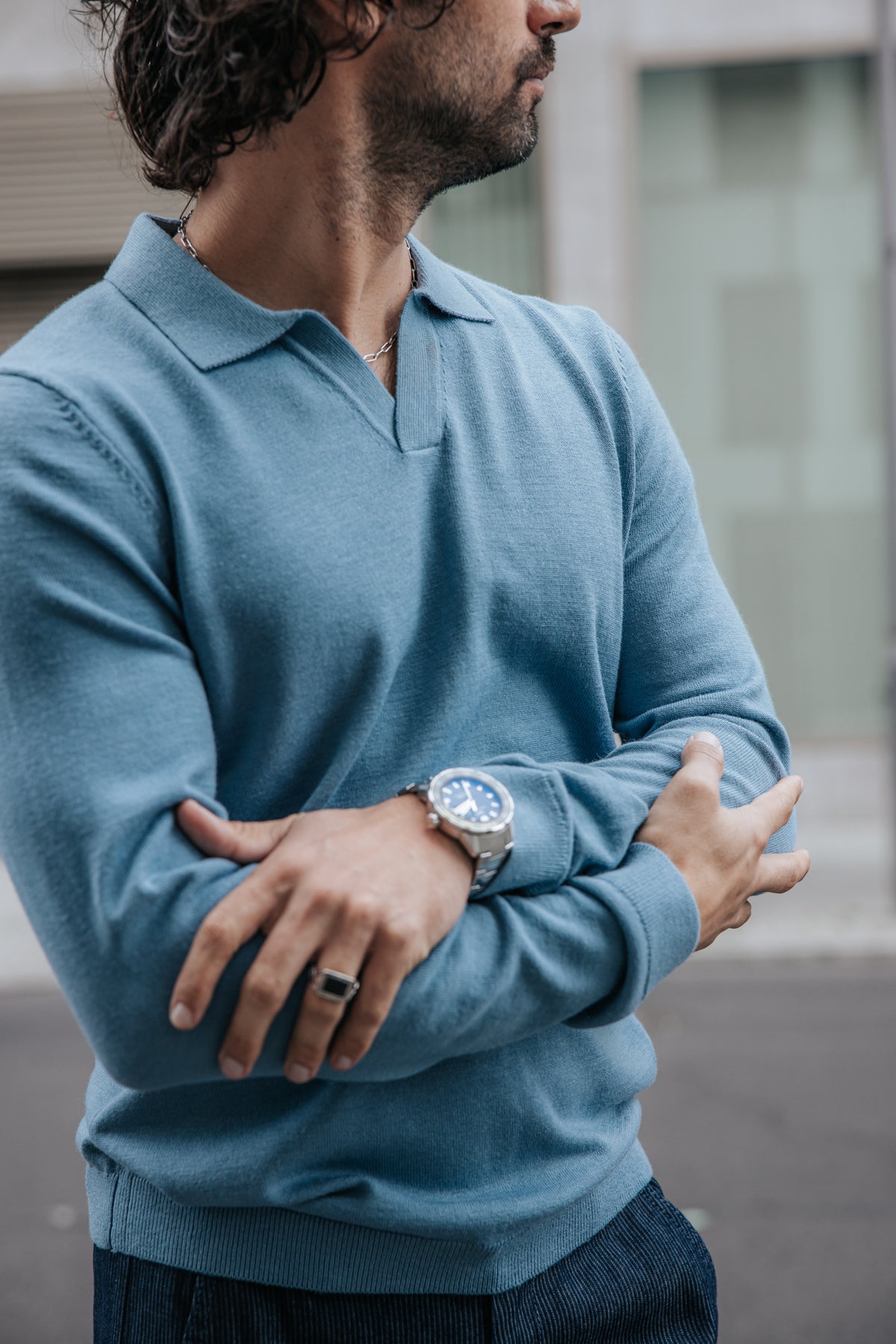 

Langarm-Polo Herren Jorge Hend windward blue | Freeman T. Porter