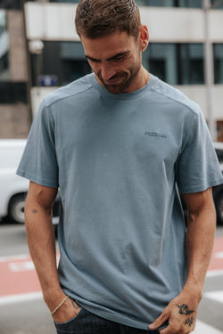 

Kurzarm-T-Shirts Herren Carlyle River windward blue | Freeman T. Porter