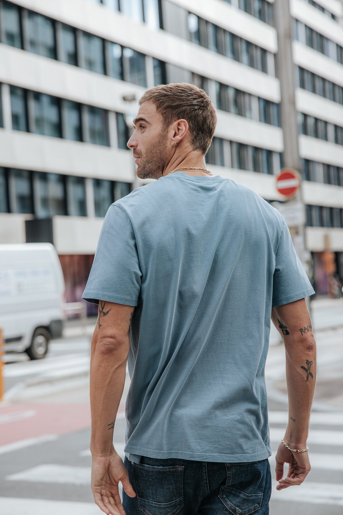 

Kurzarm-T-Shirts Herren Carlyle River windward blue | Freeman T. Porter
