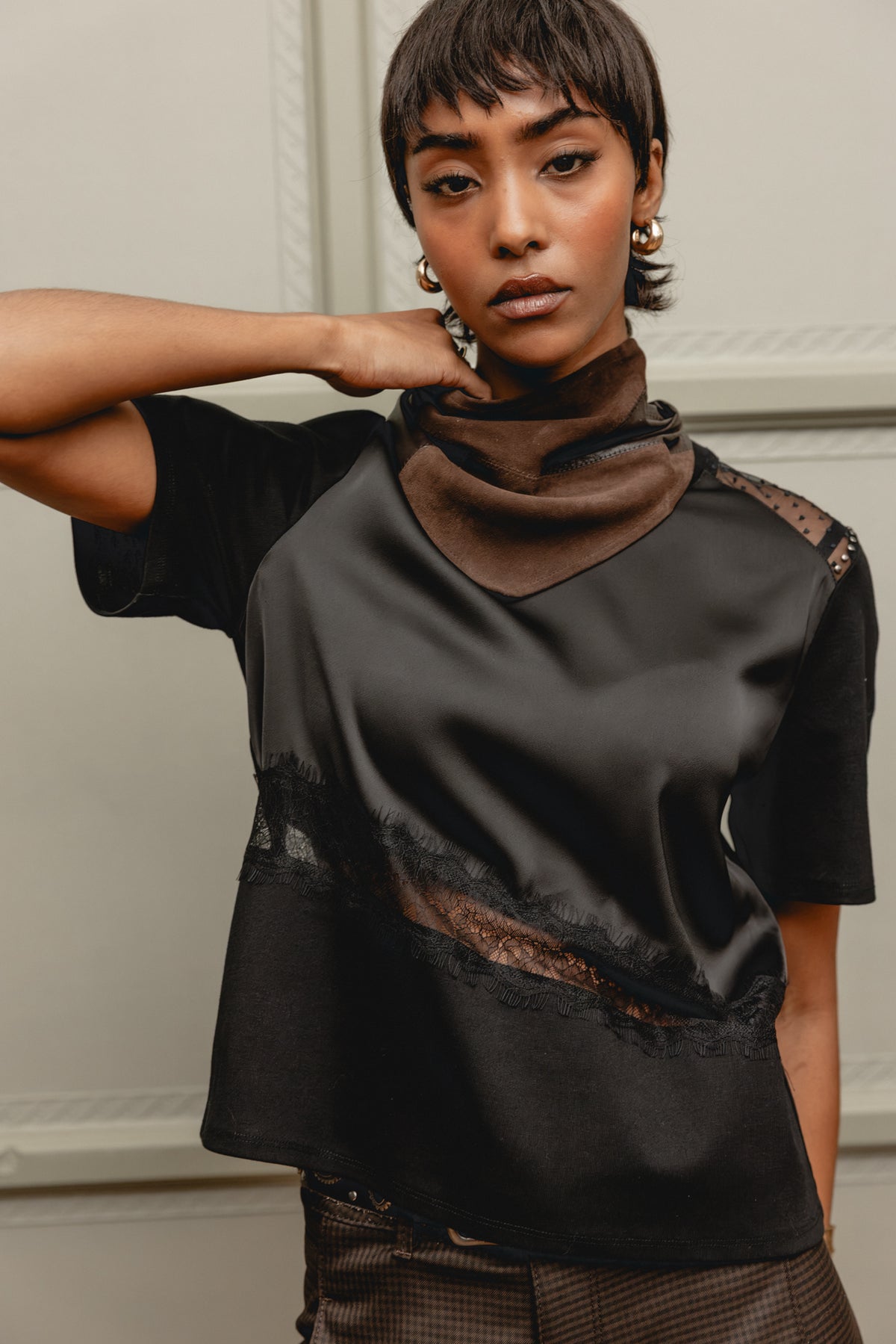

Top mit Spitze Damen Tanta black | Freeman T. Porter