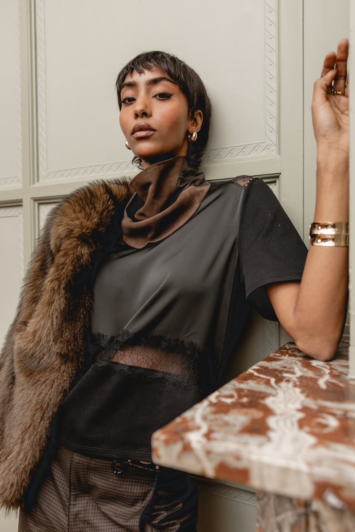 

Top mit Spitze Damen Tanta black | Freeman T. Porter