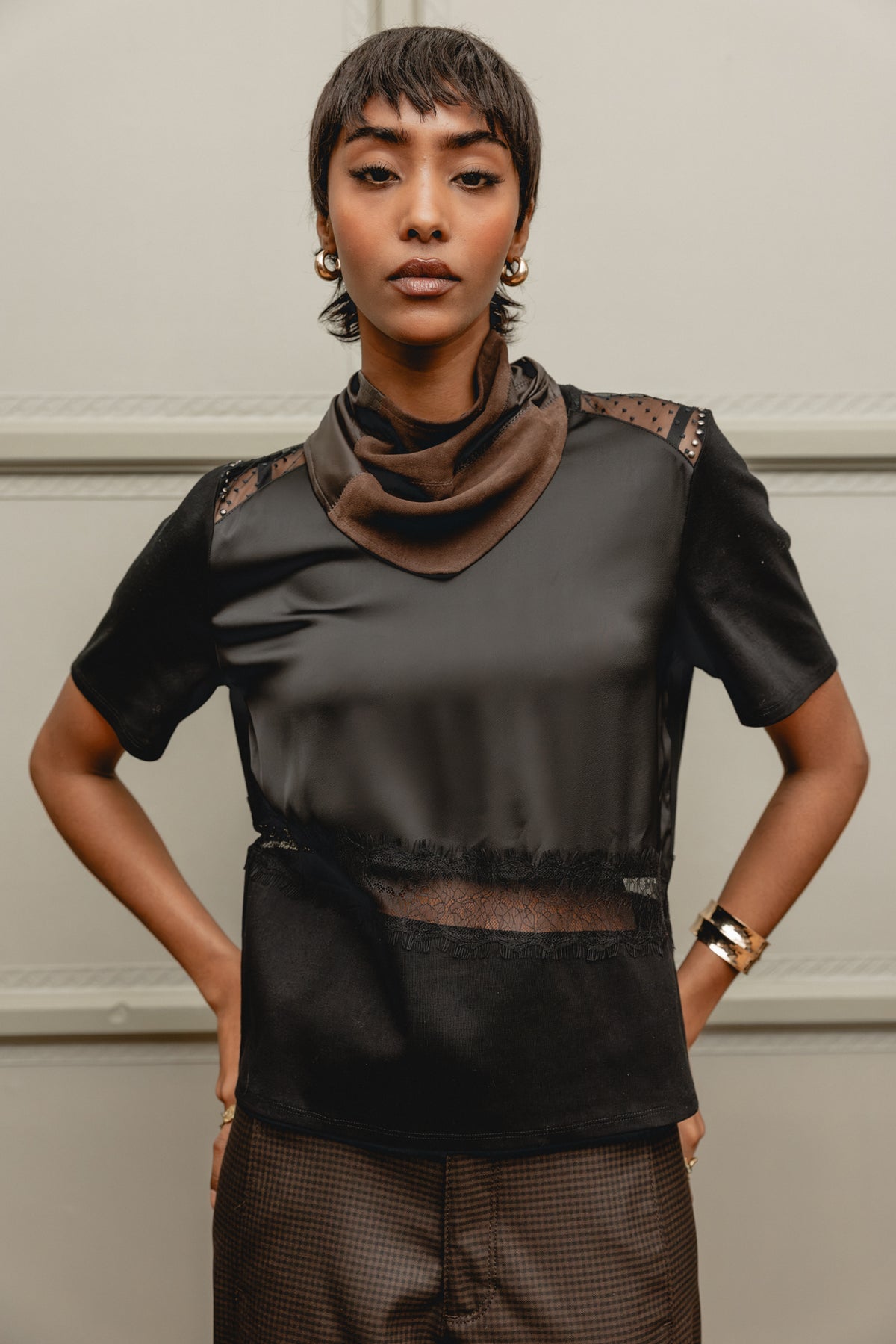 

Top mit Spitze Damen Tanta black | Freeman T. Porter