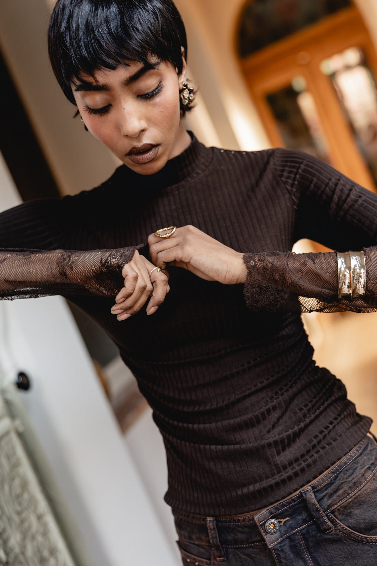 

Spitzenoberteil Damen Tirsa brown | Freeman T. Porter