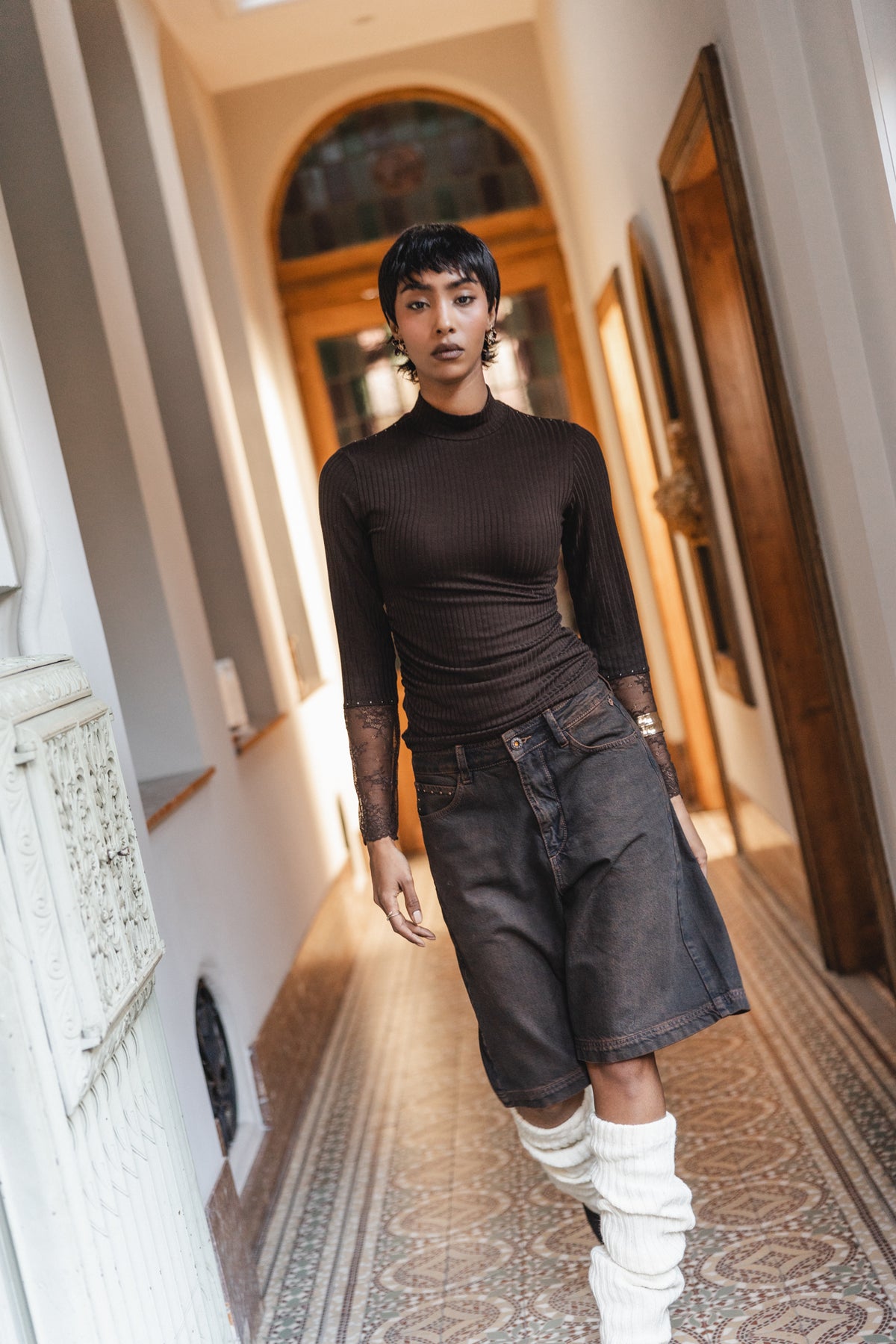 

Spitzenoberteil Damen Tirsa brown | Freeman T. Porter