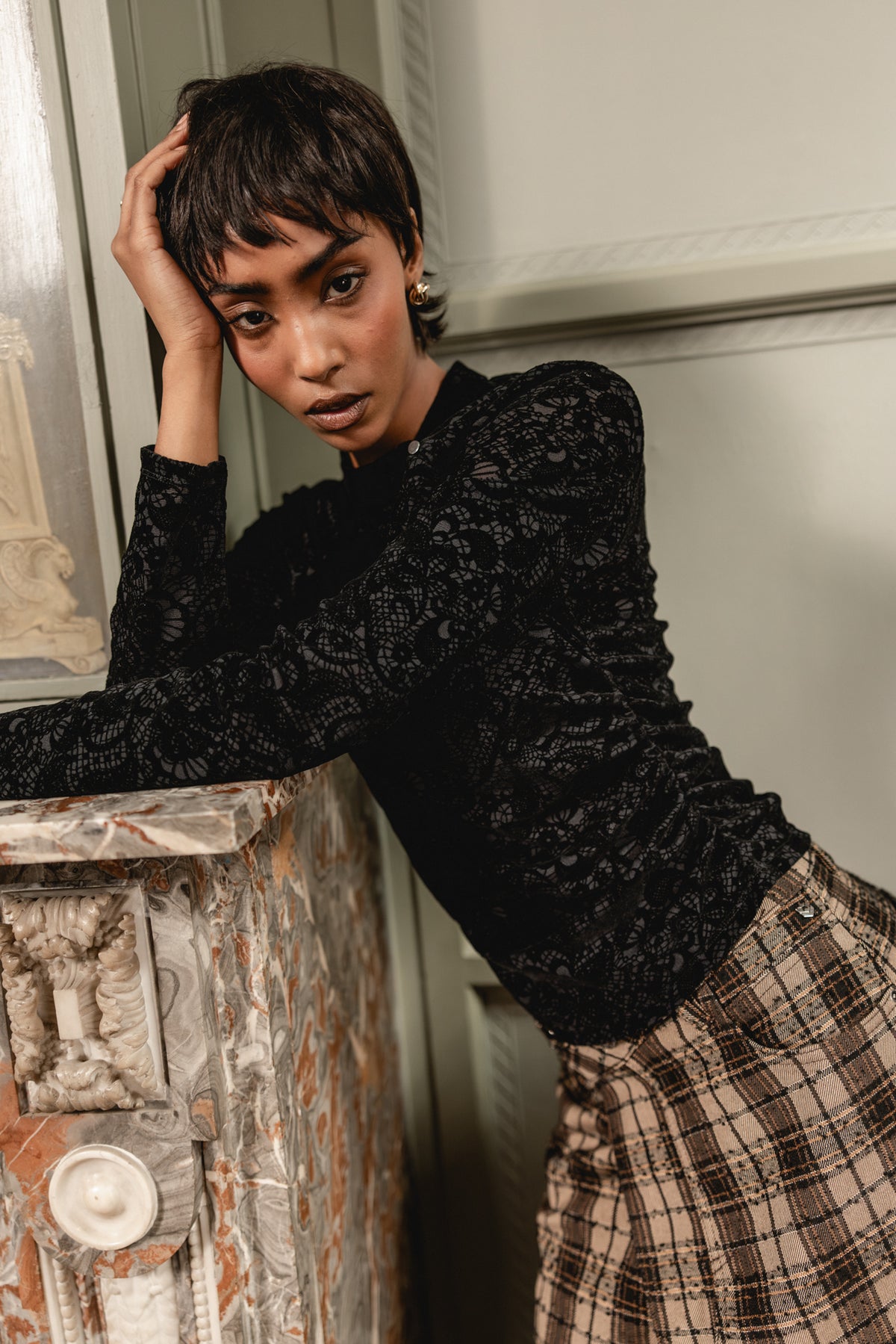 

Top en dentelle Femme Tomeo black | Freeman T. Porter