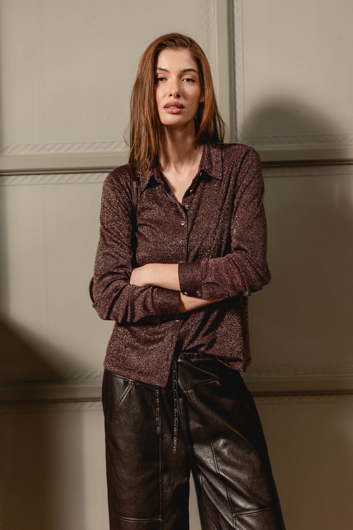 

Top mit Lurex Damen Treel wine | Freeman T. Porter