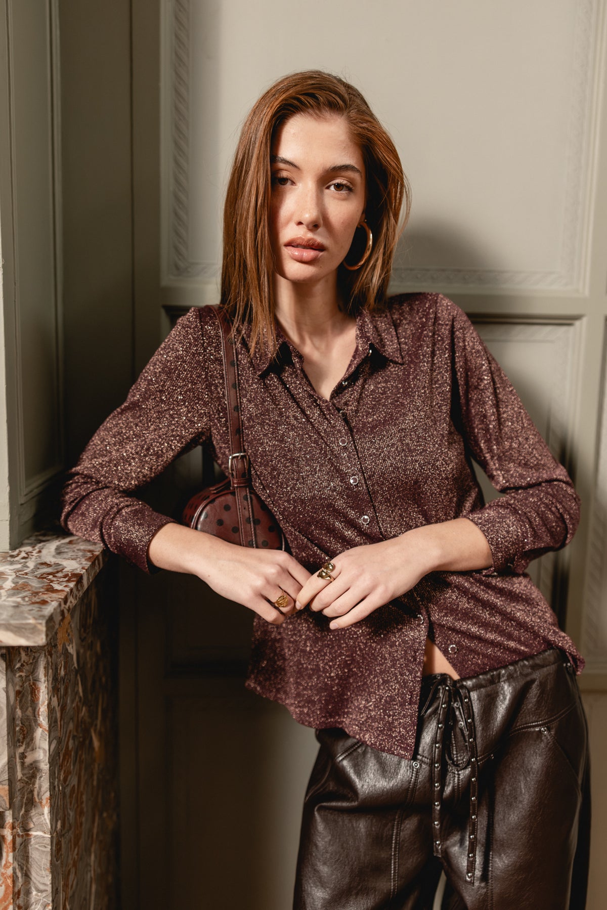 

Top mit Lurex Damen Treel wine | Freeman T. Porter