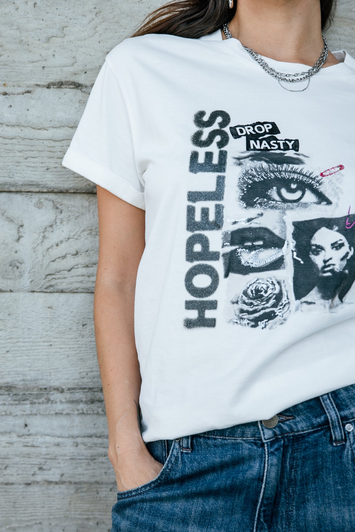 

Bedrucktes T-Shirt Damen Toad Hopeless white | Freeman T. Porter