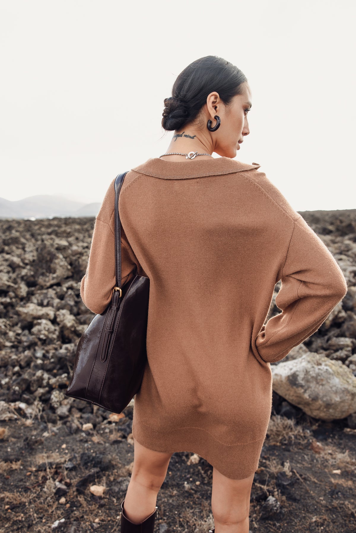 

Robe pull col polo Femme Rimel bone brown | Freeman T. Porter