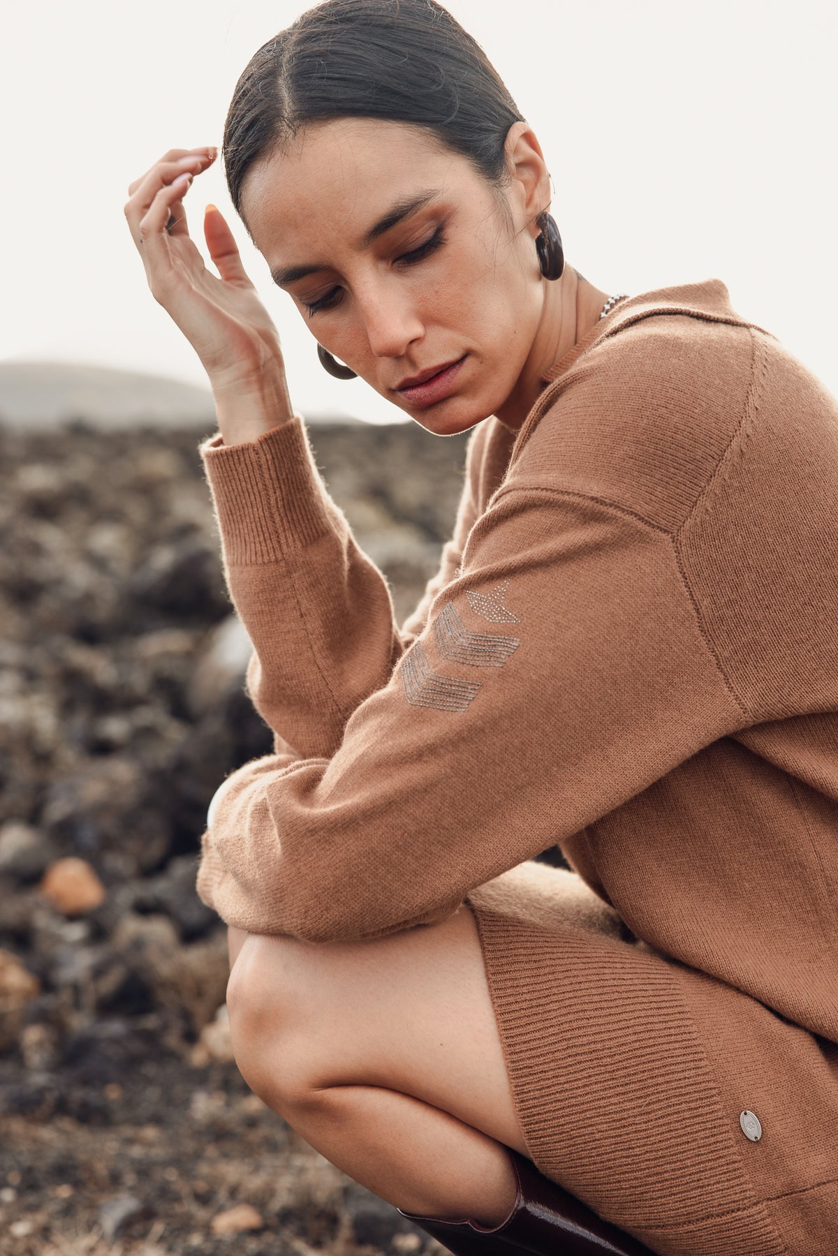 

Robe pull col polo Femme Rimel bone brown | Freeman T. Porter
