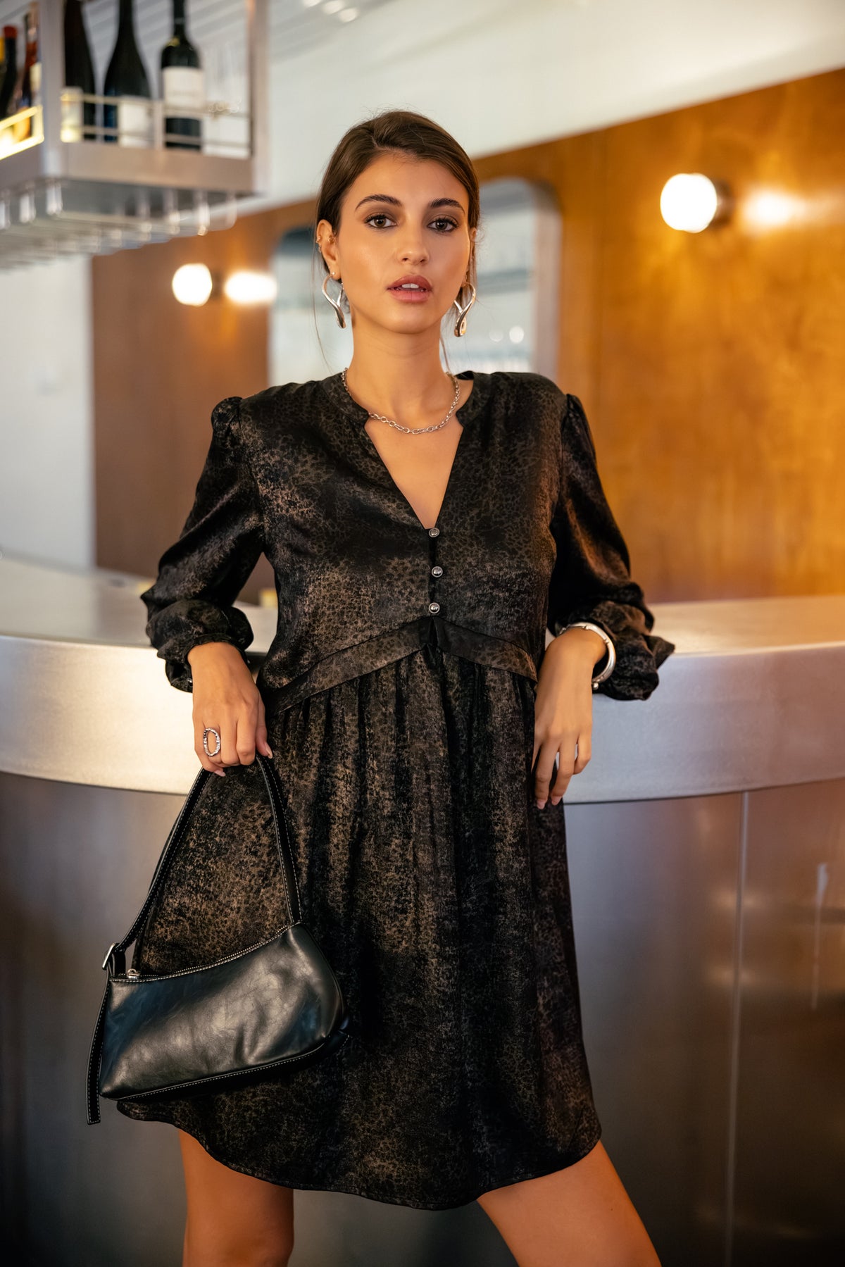

Satin-Kleid Damen Raves Leodiams original | Freeman T. Porter