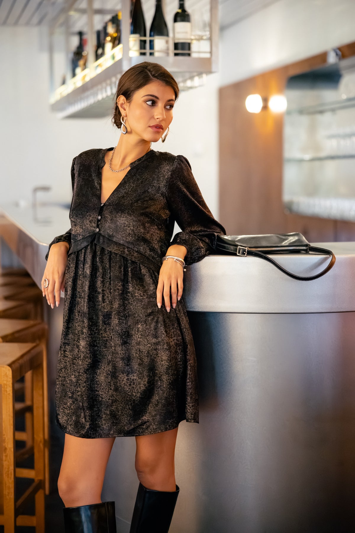 

Satin-Kleid Damen Raves Leodiams original | Freeman T. Porter