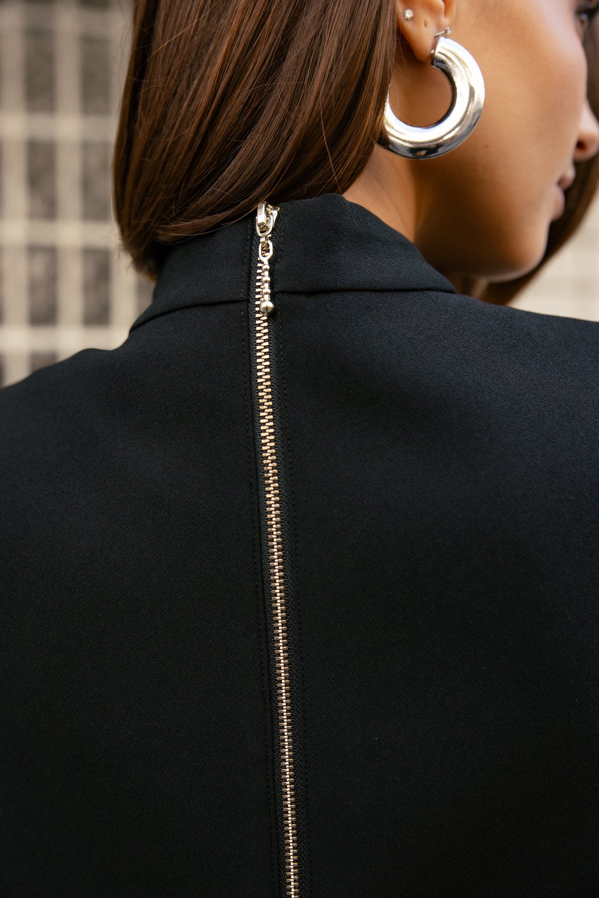 

Reißverschlusskleid mit Spitzendetail am Rücken Damen Reedle Plain black | Freeman T. Porter