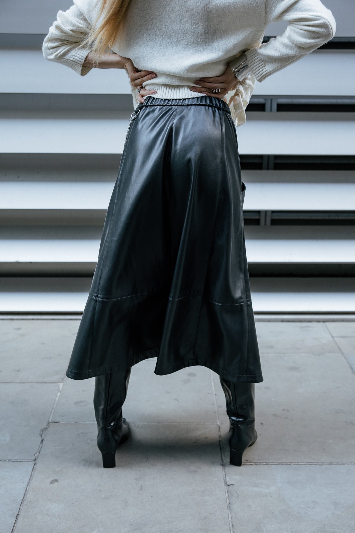 

Jupe ample en simili cuir Femme Joki Biker black | Freeman T. Porter