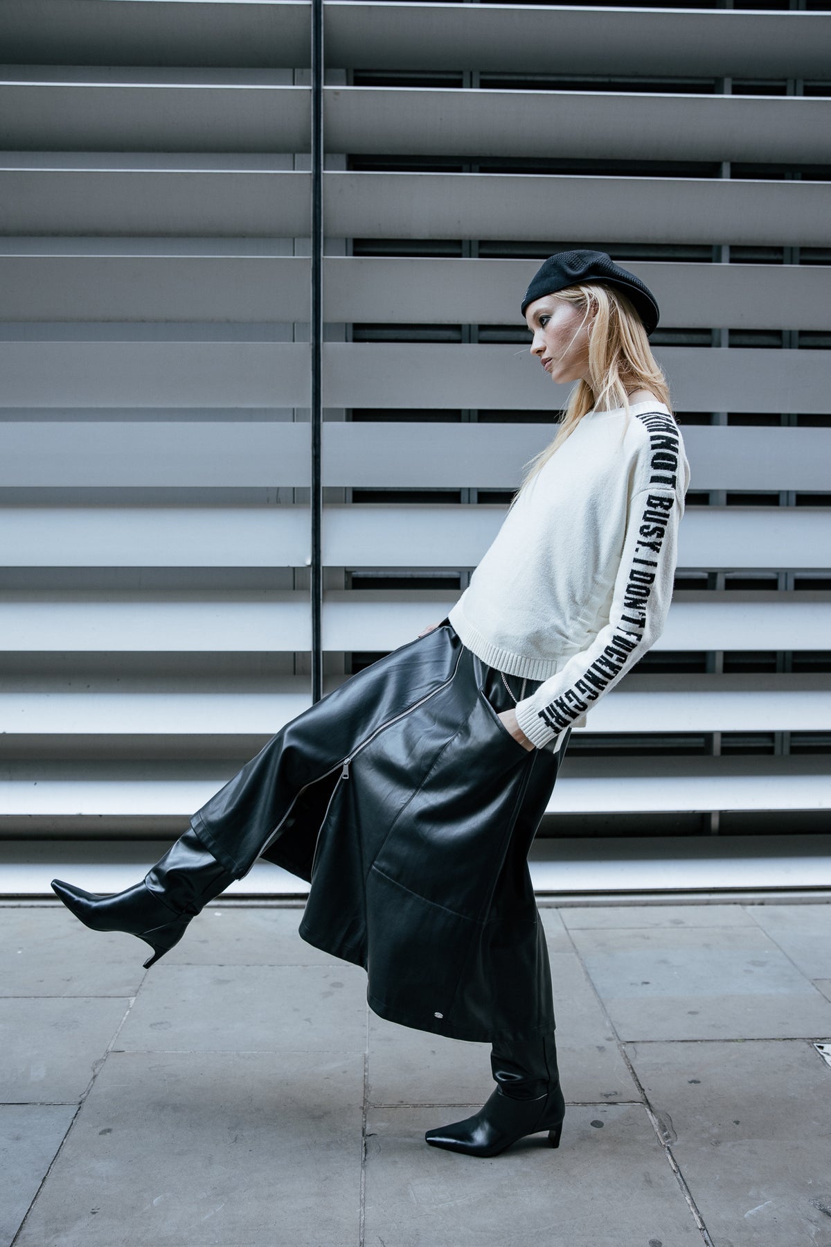 

Jupe ample en simili cuir Femme Joki Biker black | Freeman T. Porter