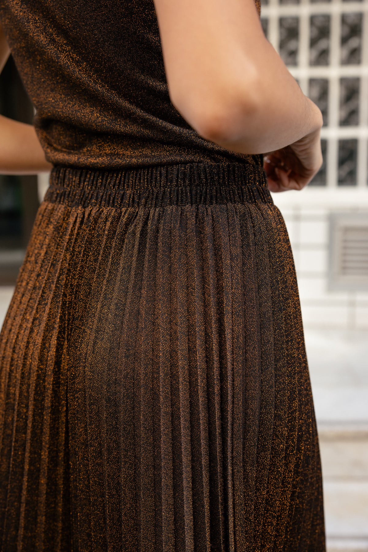 

Glitzernder Plisseerock Damen Jiwel copper | Freeman T. Porter