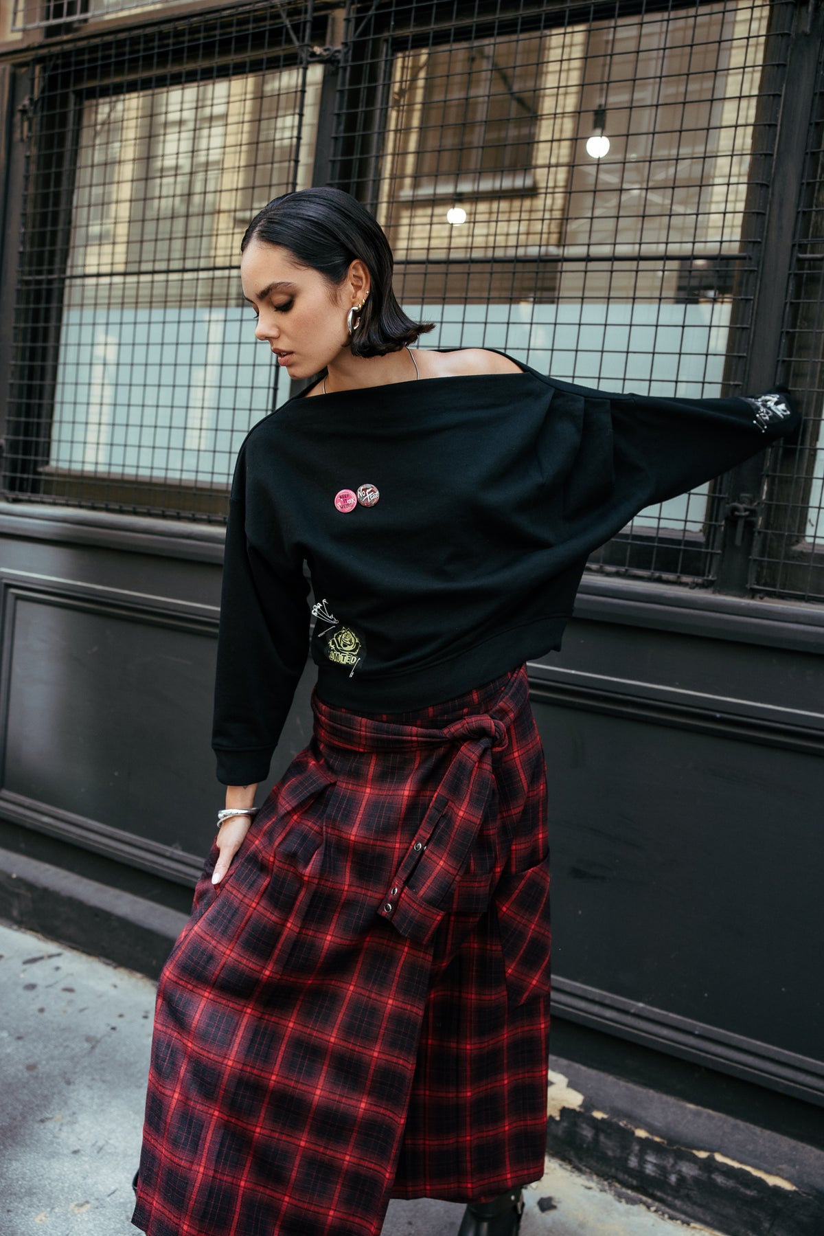 

Asymmetrischer Wickelrock Damen Jezzie Checks original | Freeman T. Porter