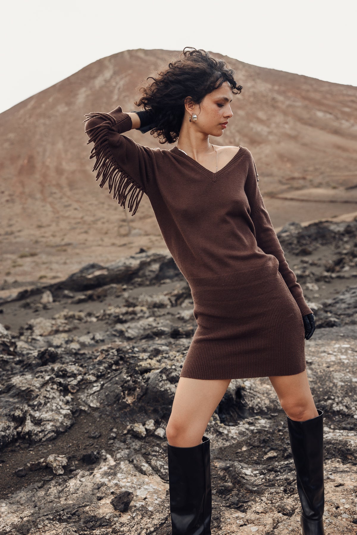   
            

Robe à manches frangées Femme Rakelle shaved chocolate | Freeman T. Porter
          