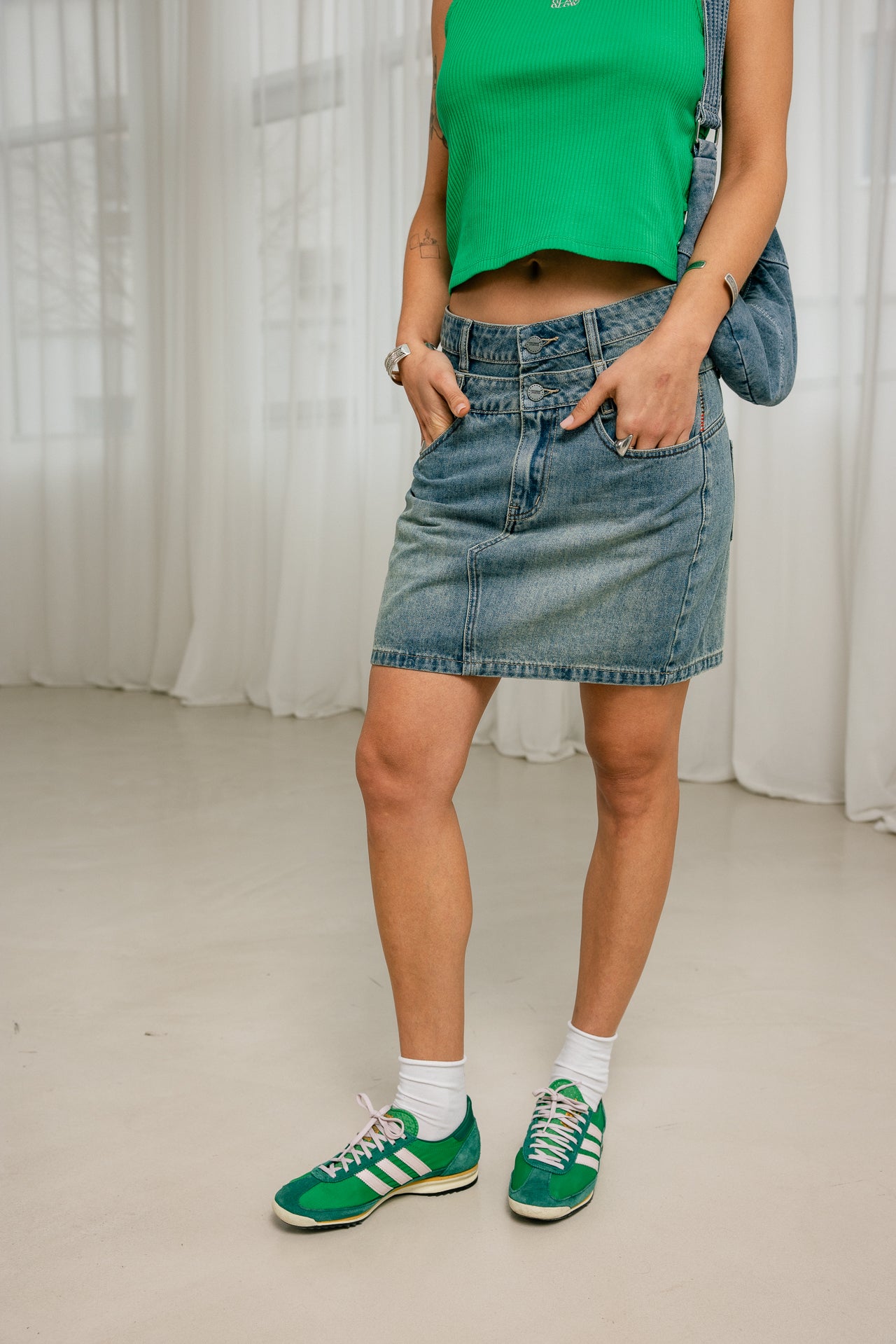 

Jupe courte en Jeans Femme Alyssia jackson dirty | Freeman T. Porter