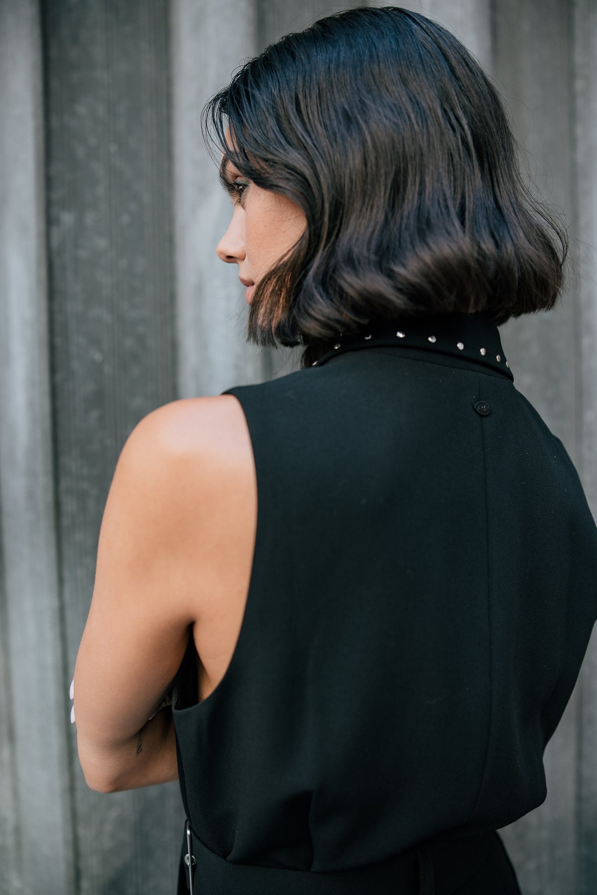 
              

Ausgestelltes Kleid mit Nieten  Damen Riliane Plain black | Freeman T. Porter
            