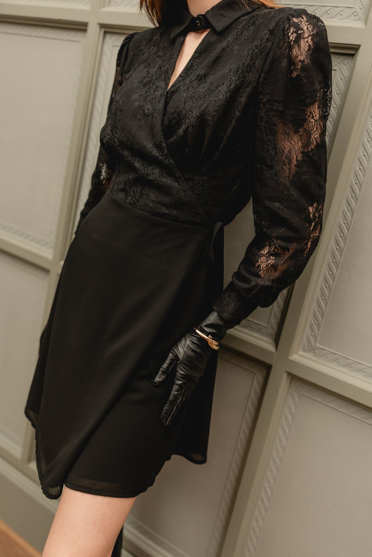 

Robe courte avec dentelle Femme Rociane black | Freeman T. Porter