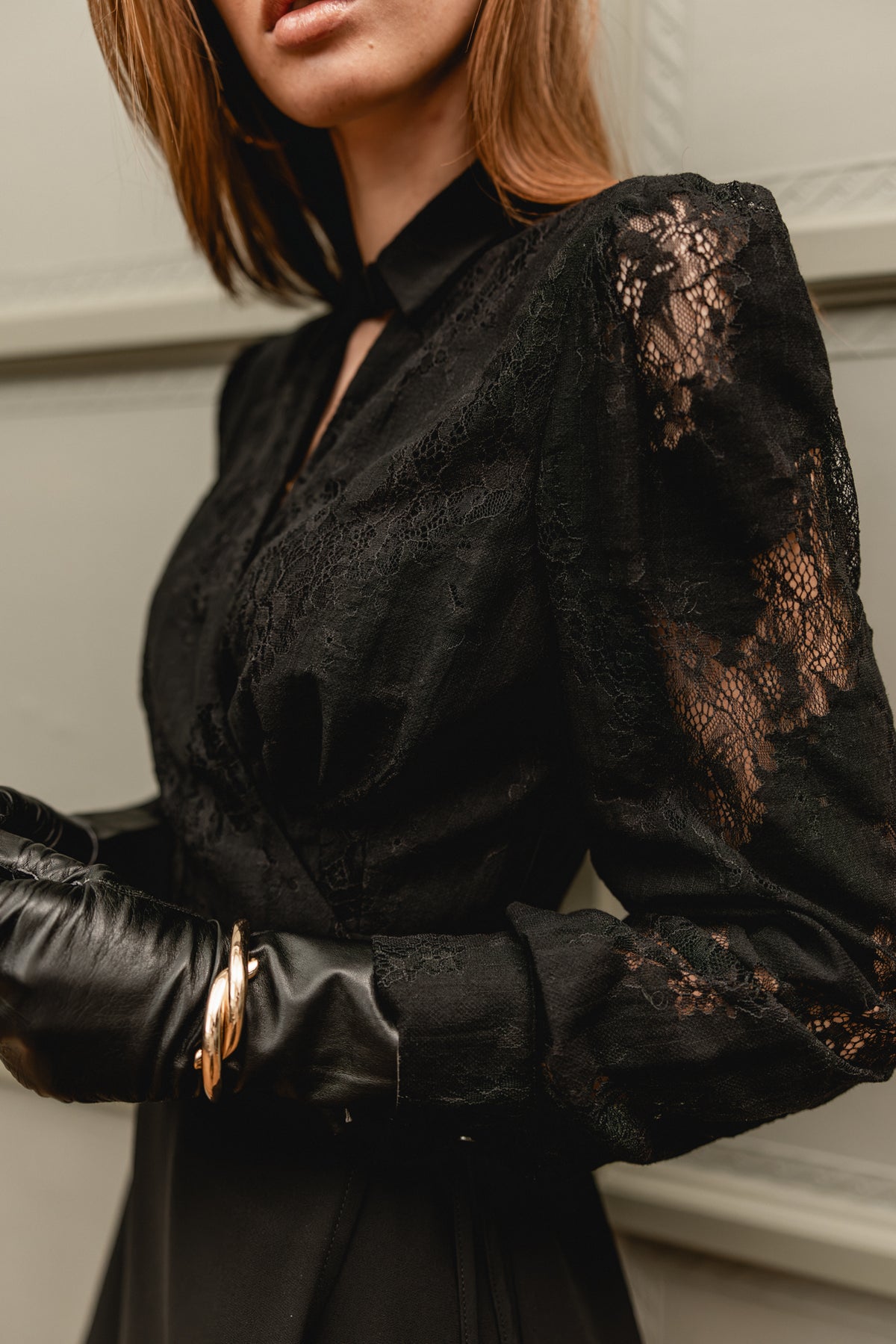 

Robe courte avec dentelle Femme Rociane black | Freeman T. Porter
