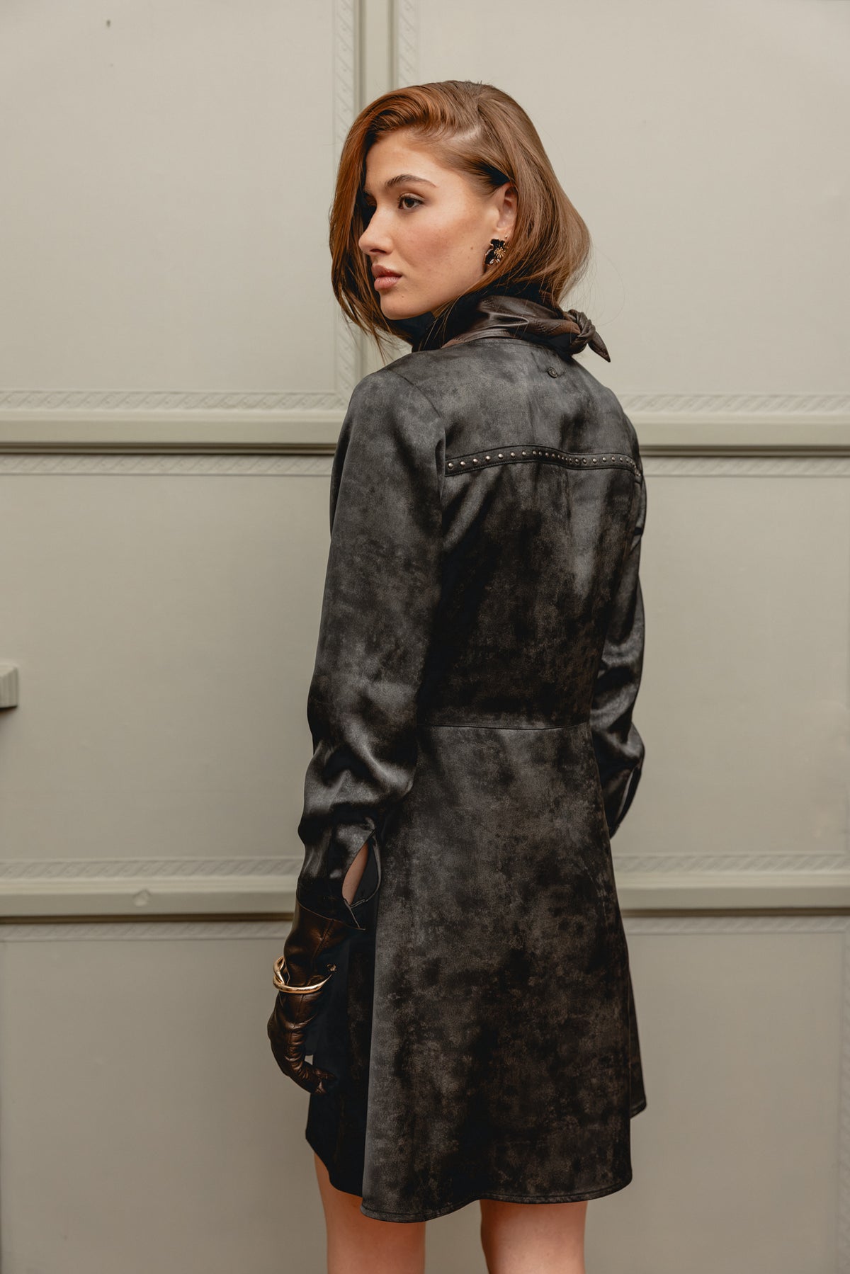 

Vestido con cuello en V Mujer Rosmary black | Freeman T. Porter