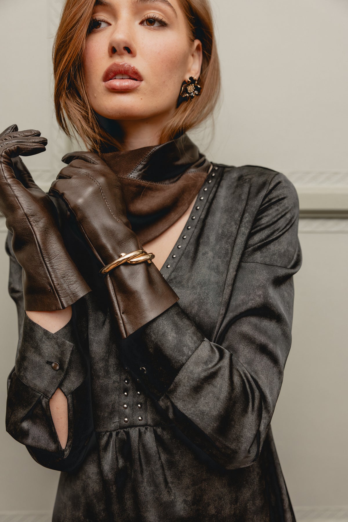 

Vestido con cuello en V Mujer Rosmary black | Freeman T. Porter