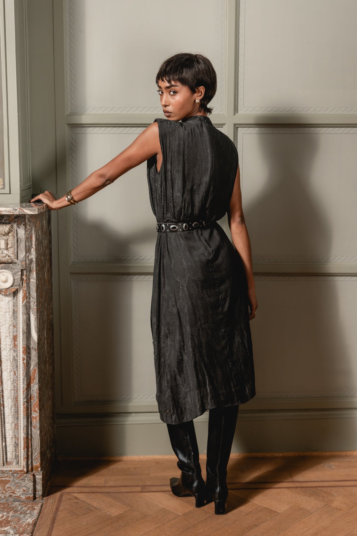 

Schickes Wickelkleid Damen Roseane Classico carbone | Freeman T. Porter