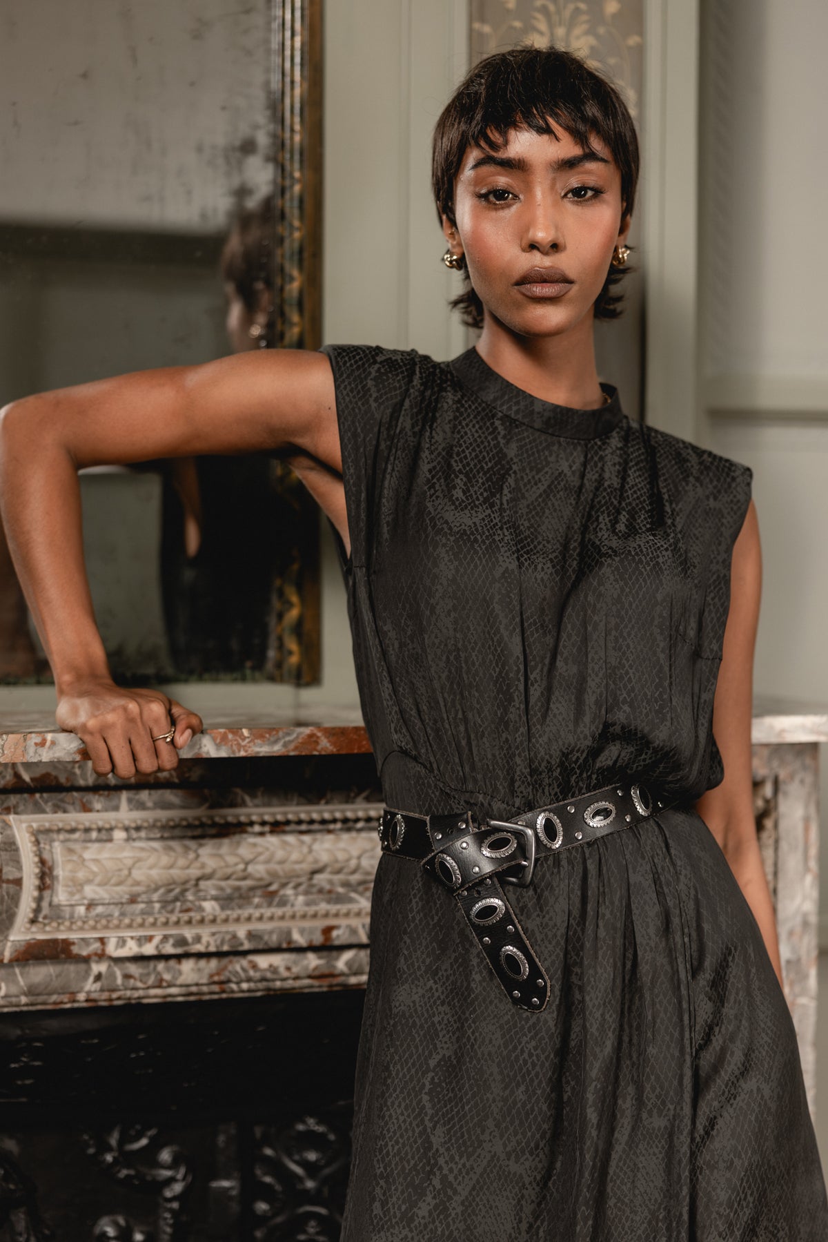 

Schickes Wickelkleid Damen Roseane Classico carbone | Freeman T. Porter