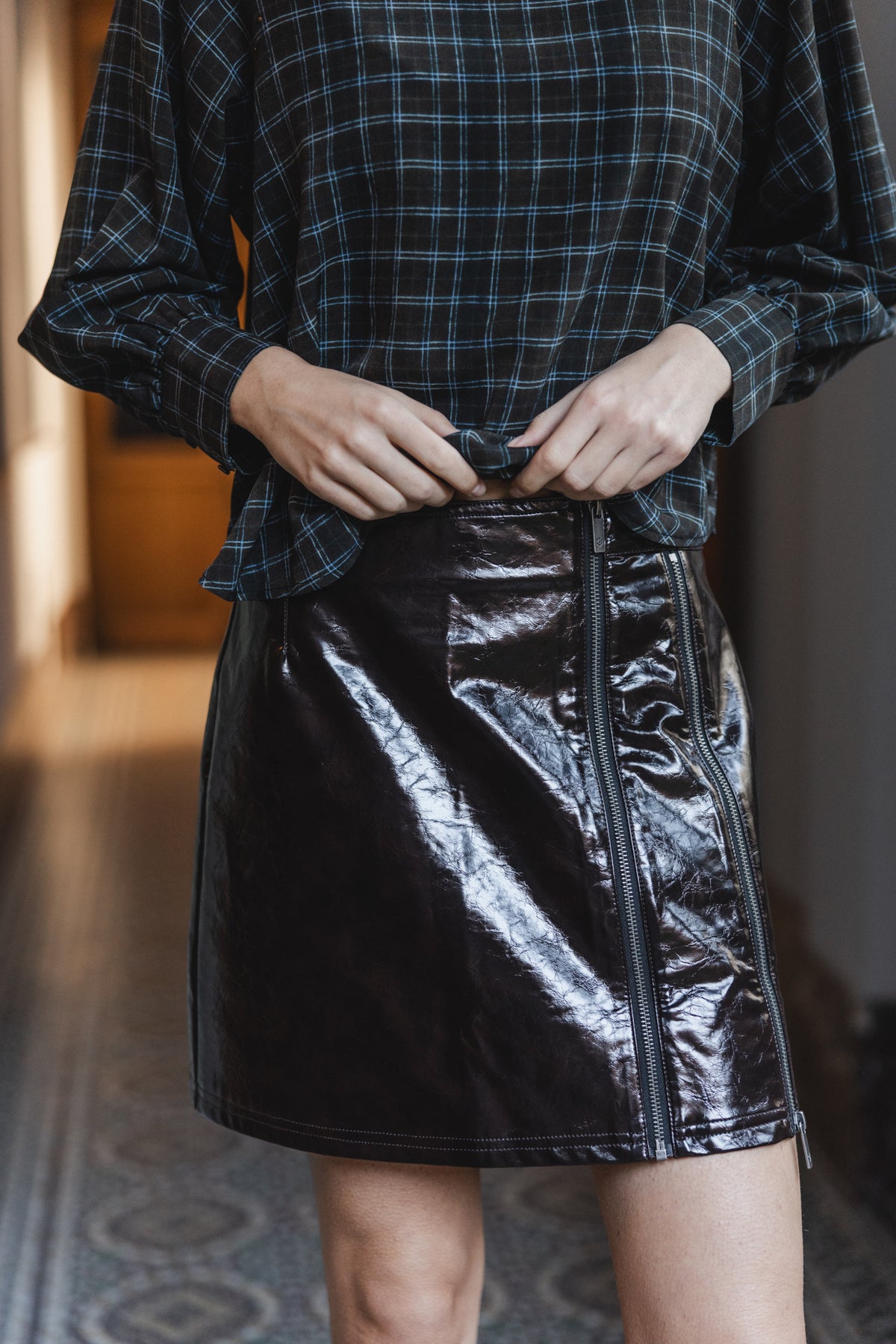 

Mini jupe effet cuir Femme Zilia Vynil brown | Freeman T. Porter