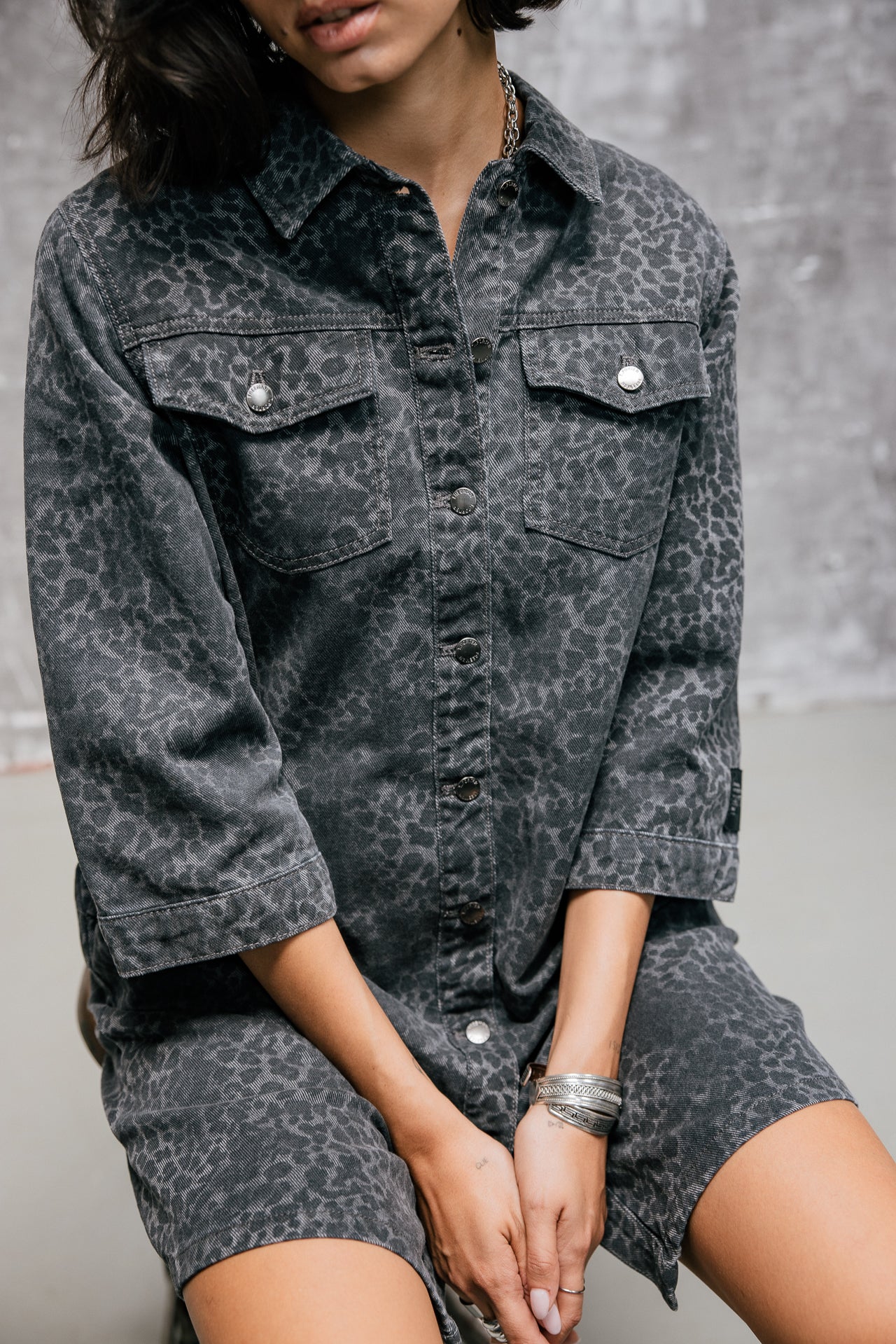 

Bedrucktes Hemdkleid Damen Rolly whistle | Freeman T. Porter