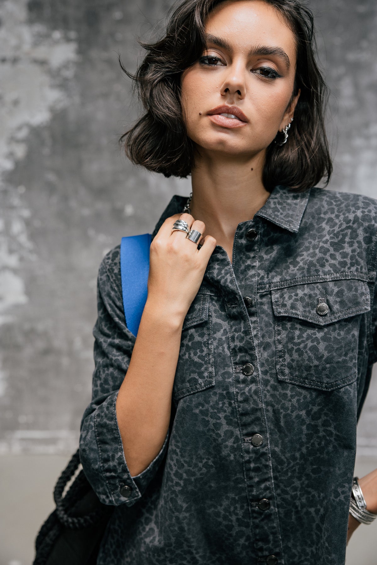 

Bedrucktes Hemdkleid Damen Rolly whistle | Freeman T. Porter