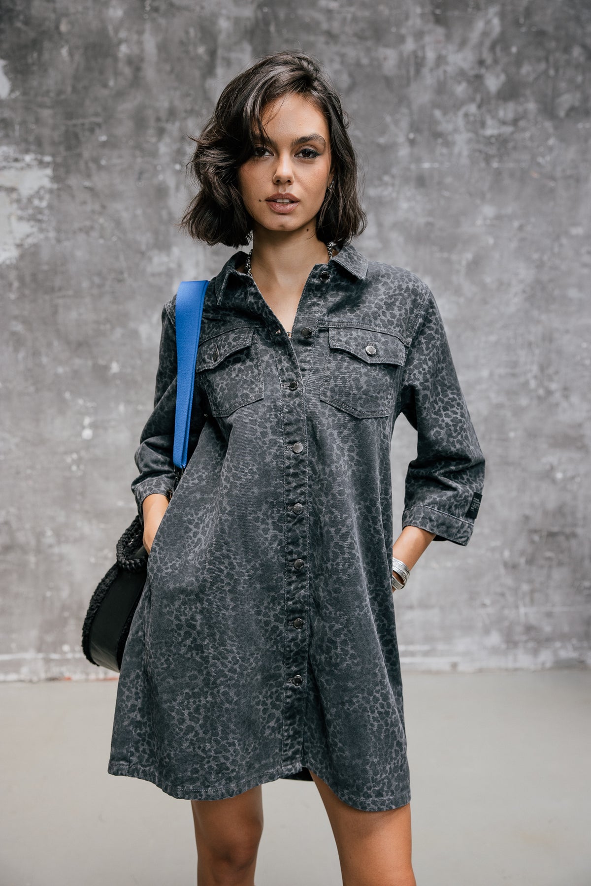 

Bedrucktes Hemdkleid Damen Rolly whistle | Freeman T. Porter